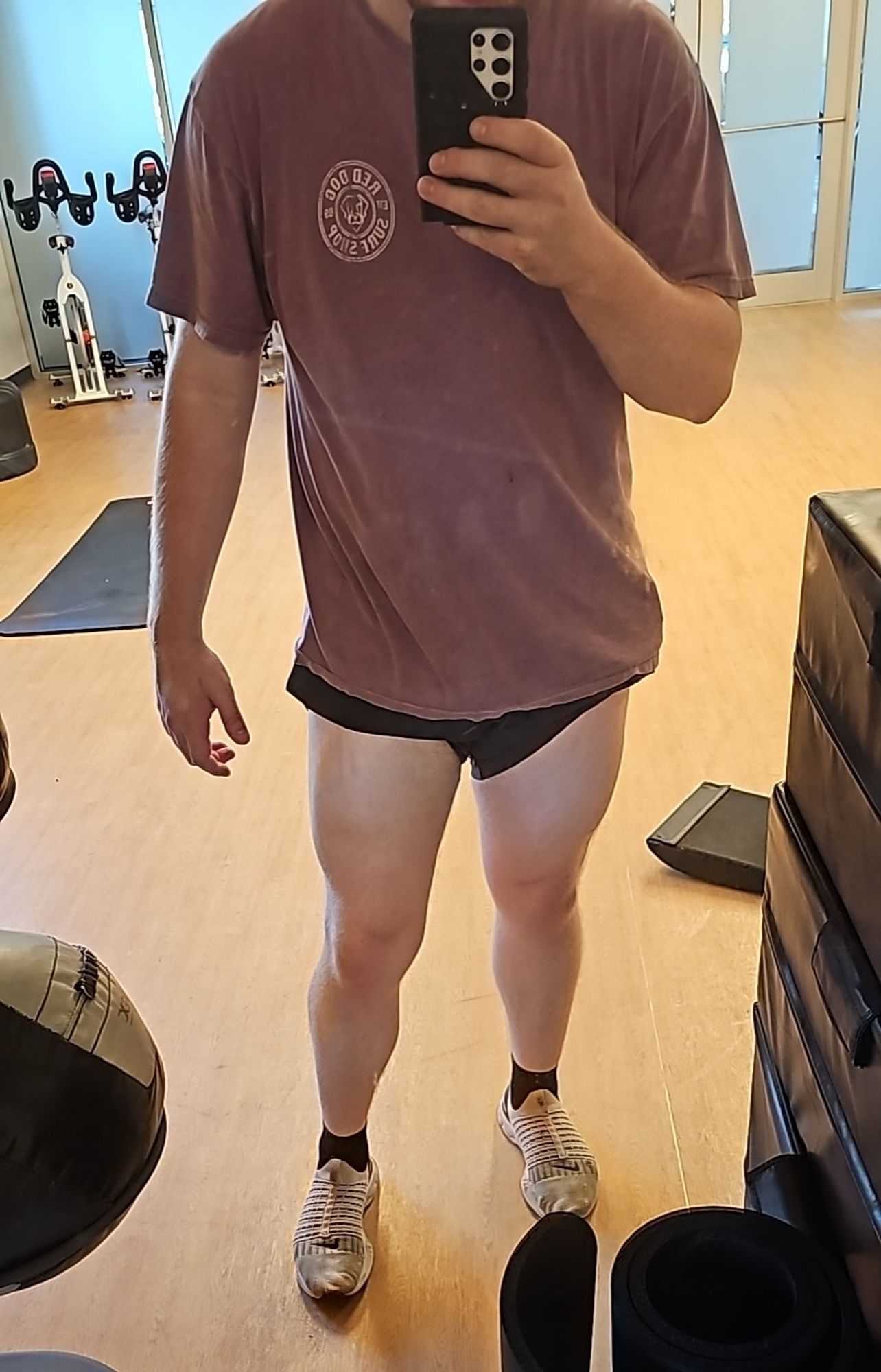 My thighs at the gym