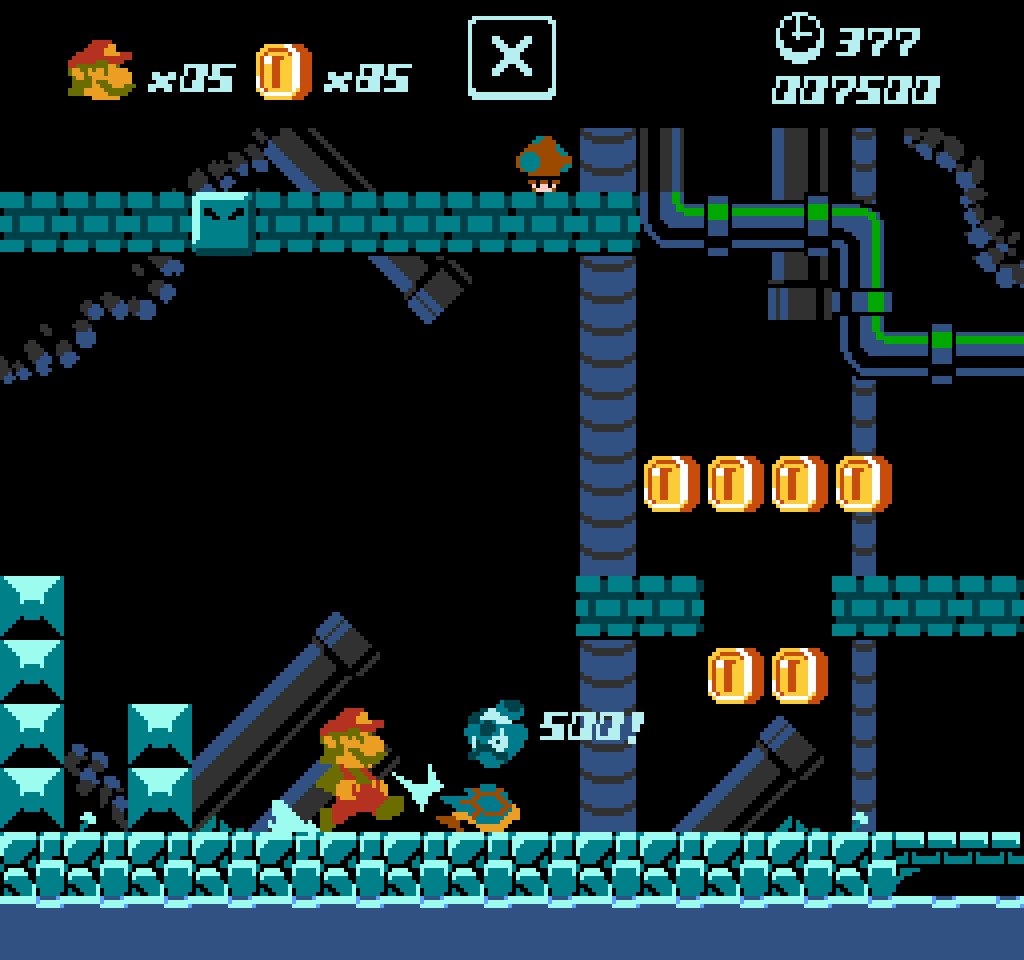 A redraw of SMB1, part from the level 1-2. With a change of style compared to the original game