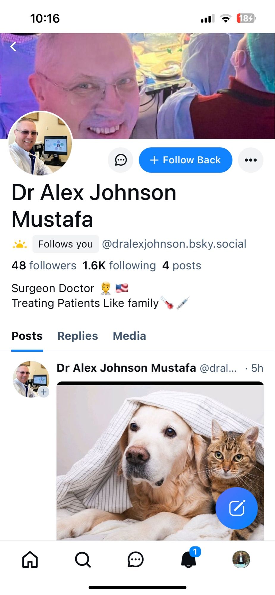 "Dr Alex mustafa" a pervy follow bot