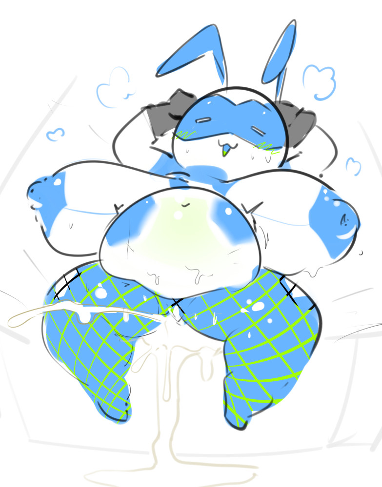 soccer ball ant insect anthro mascot ball2 gets cumflated and her belly inflated with cum from mad sex, shes leaking and laying down on the bed her boobs to the side #nsfw #furrynsfw #furry