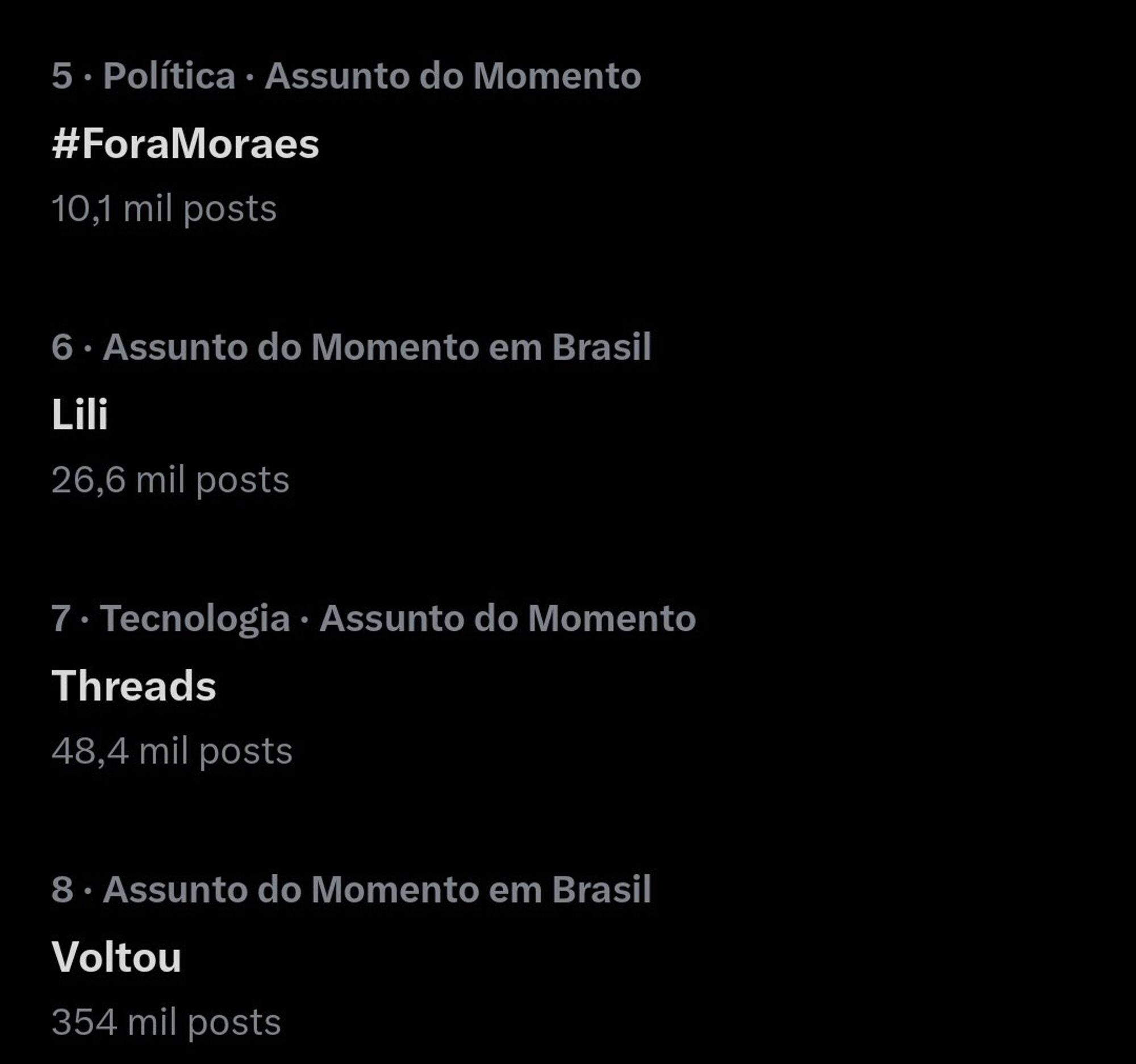 Essa é a segunda parte dos trending topics do Twitter e eles continuam chatos e sem graça! Os meus são bem mais legais.