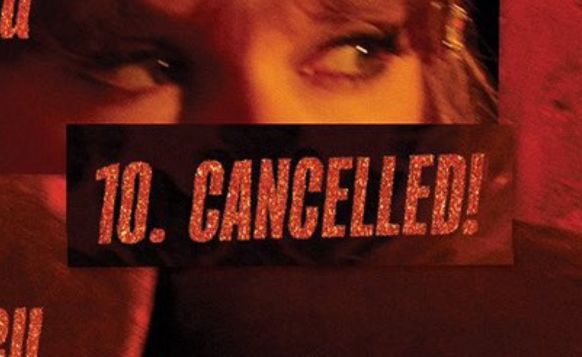Screen shot of track list of Taylor’s new upcoming album - showing 1 song: CANCELLED! 