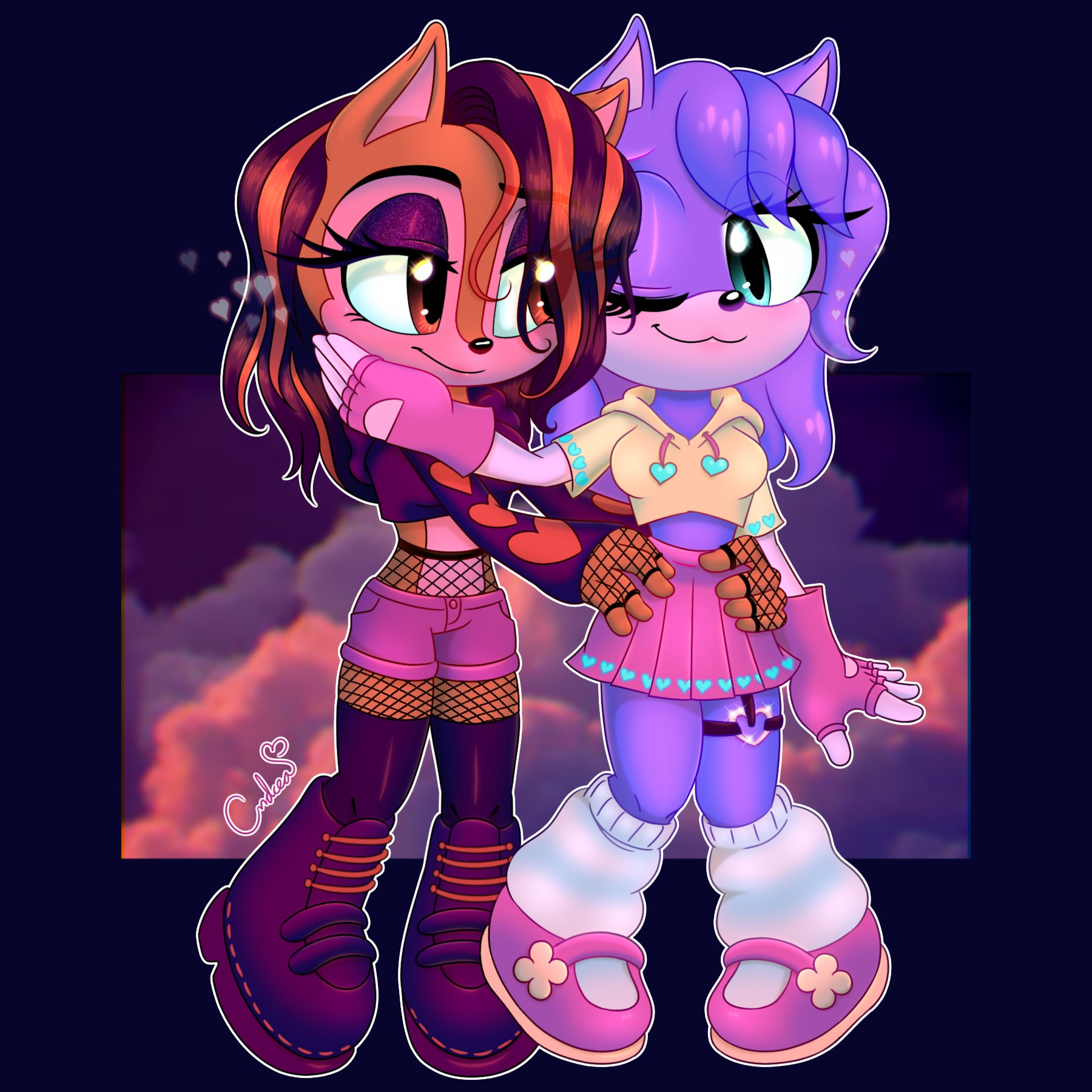 My Sonic "Original" Characters: Maria Acorn and Aleena Rose.