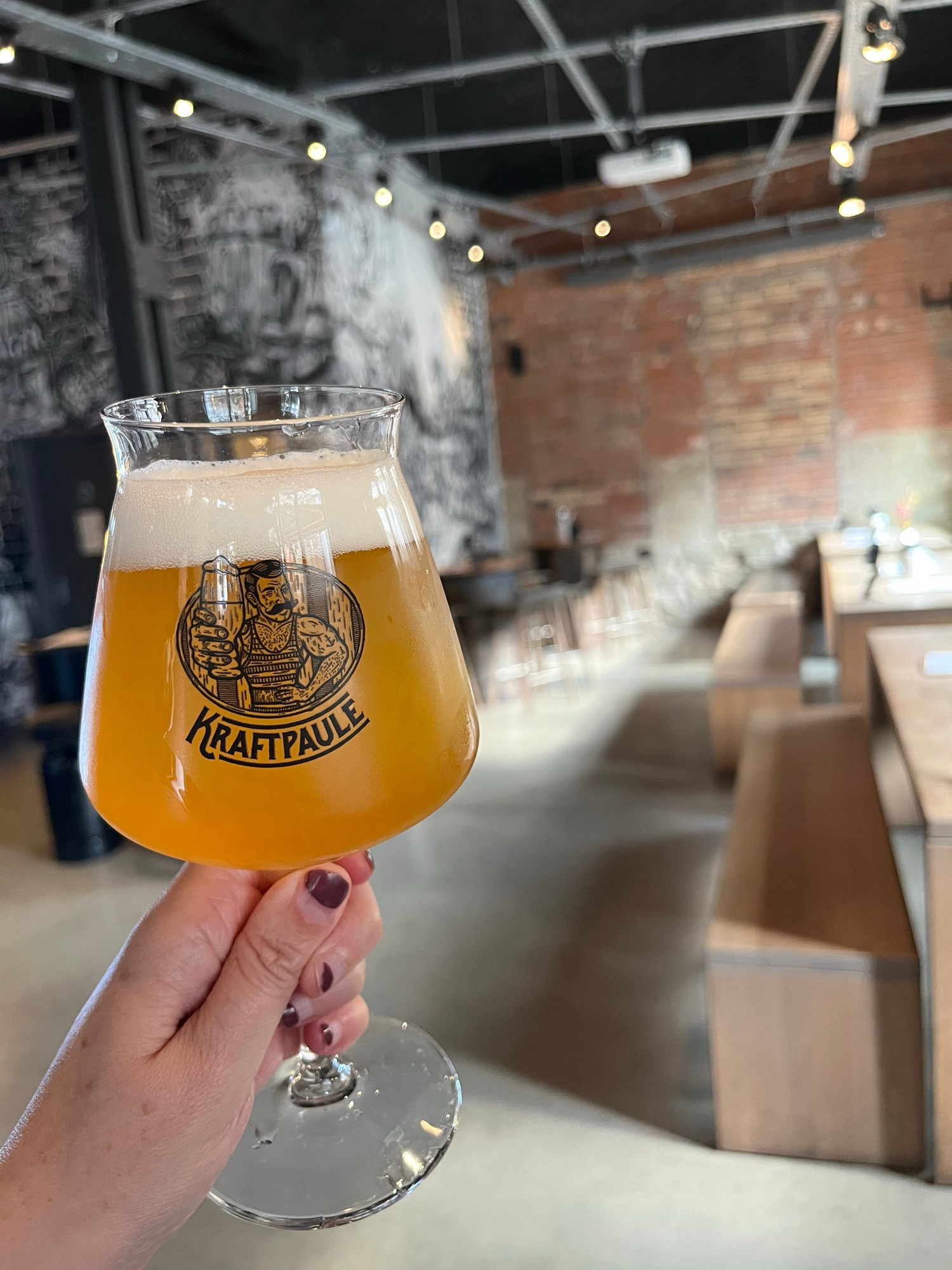 A glass at Kraftpaule in Stuttgart 