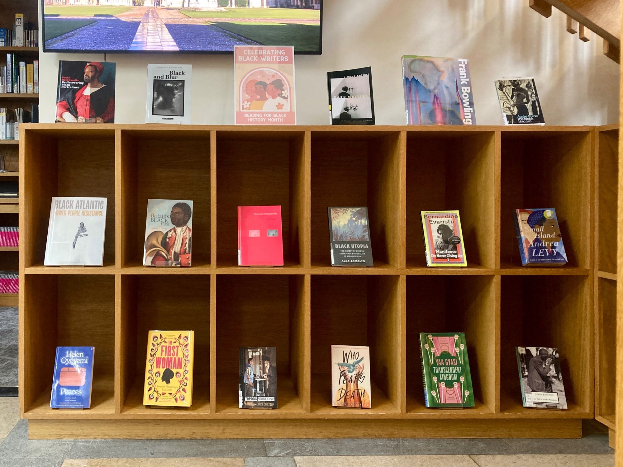 Book display to celebrate Black History Month.