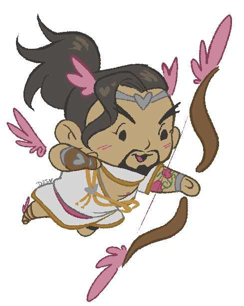 chibi cupid hanzo with big bow 