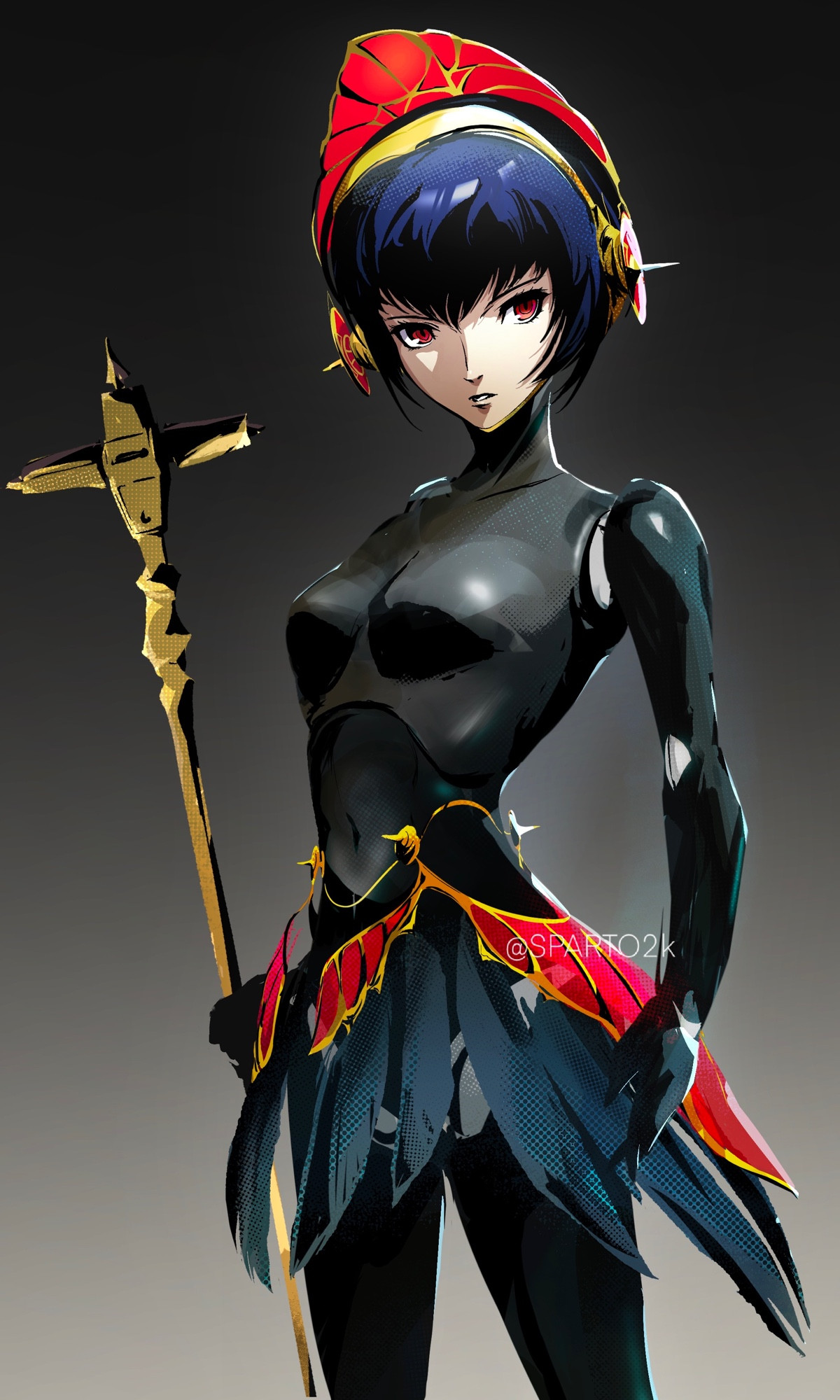 Digital illustration of Metis from Persona 3 Reload