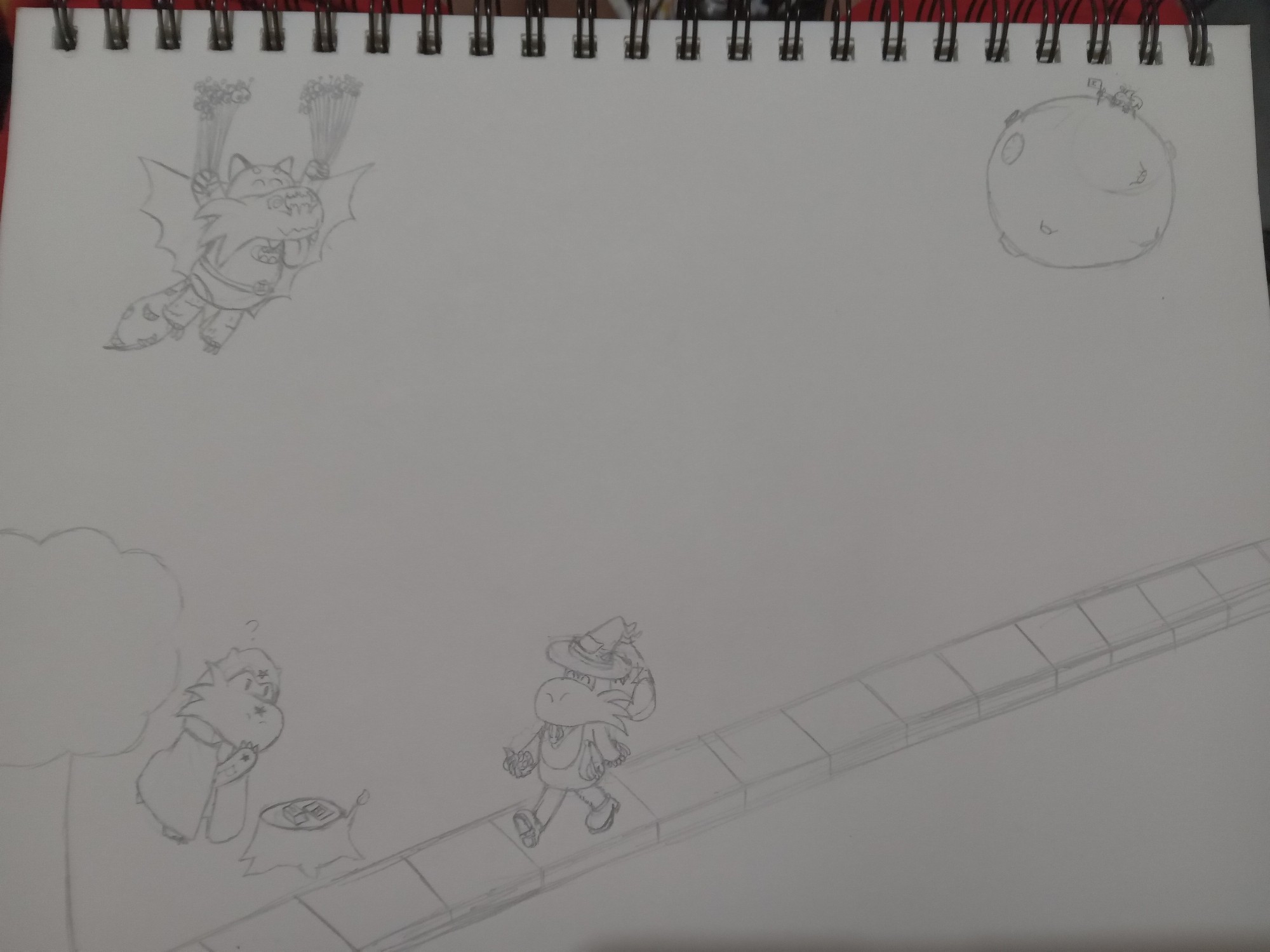 To symbolize day four, I drew the Woofle with 4 yoshi eggs in hand. He's also holding a Baby Mario plushie, which isn't tied to the symbolism, but just wanted to point it out