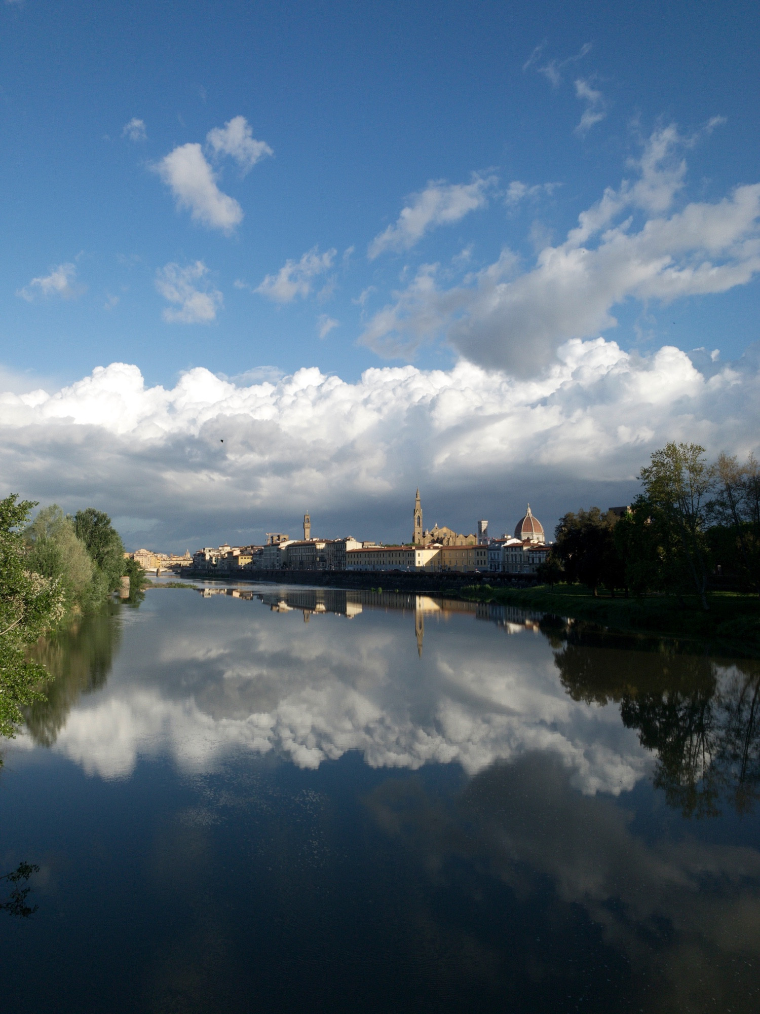 Florence, daytime, with clouds up above.