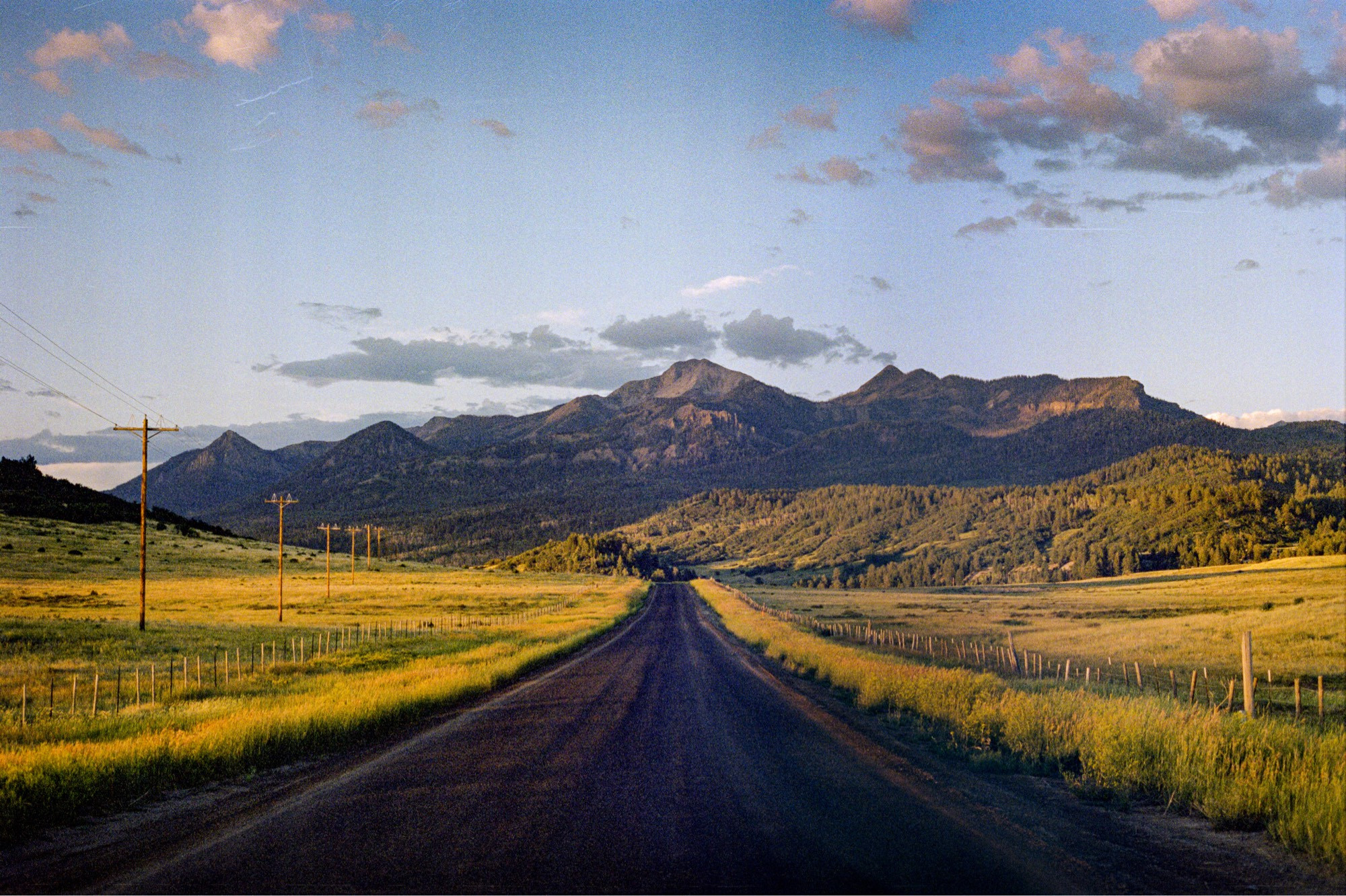 Colorado mountains at sunset.