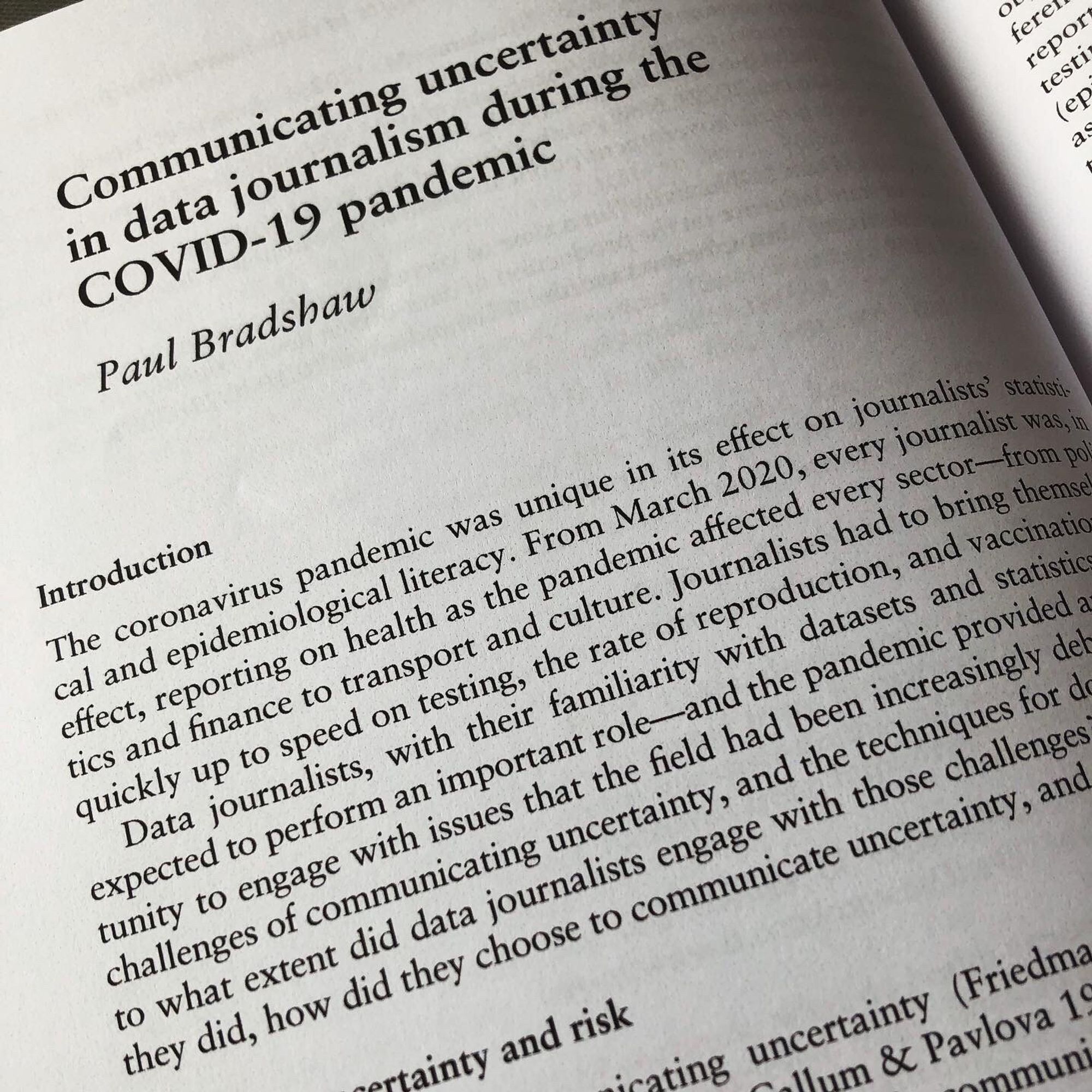 Chapter 2: communicating uncertainty in data journalism during the pandemic