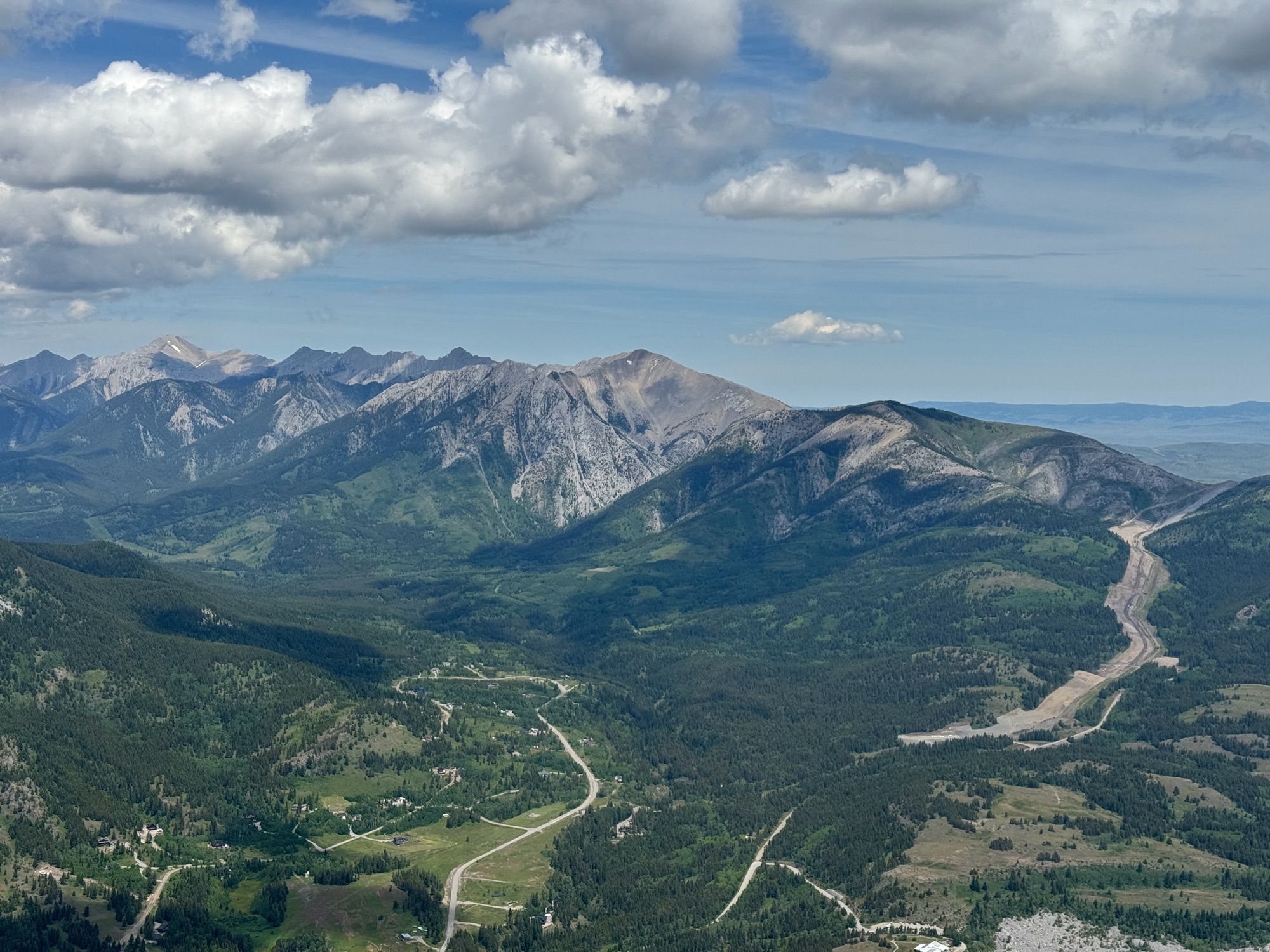 Looking north toward the Livingstone Range