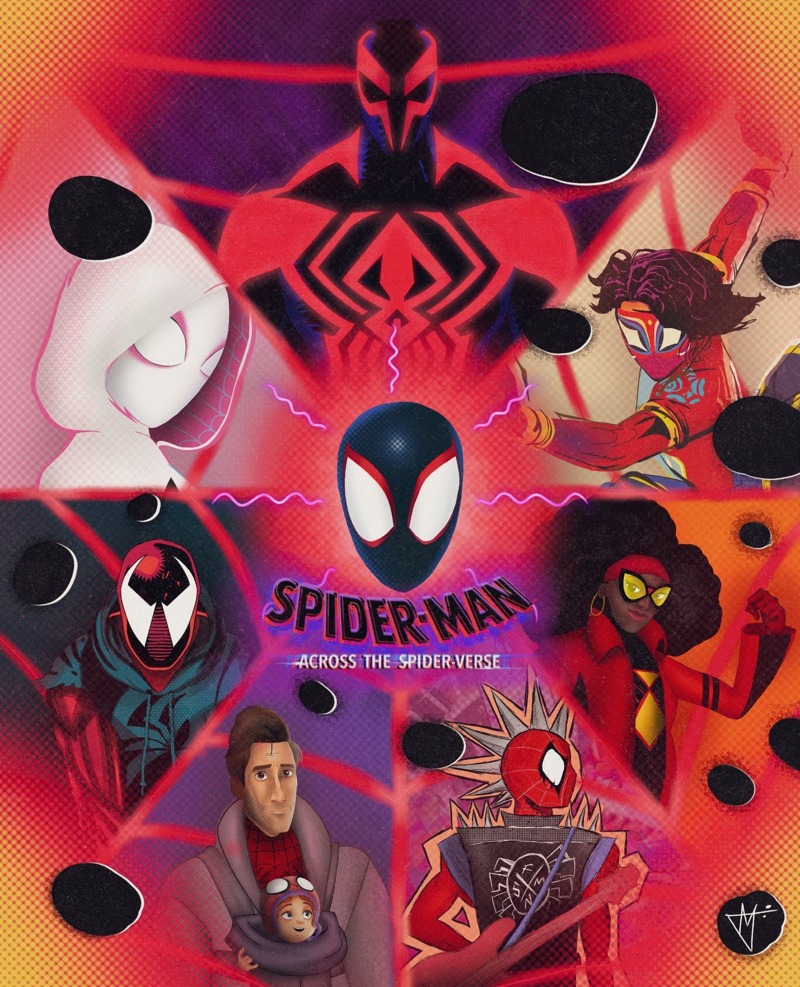 Art poster of the 'Spider-Man: Across the Spider-Verse' 2023