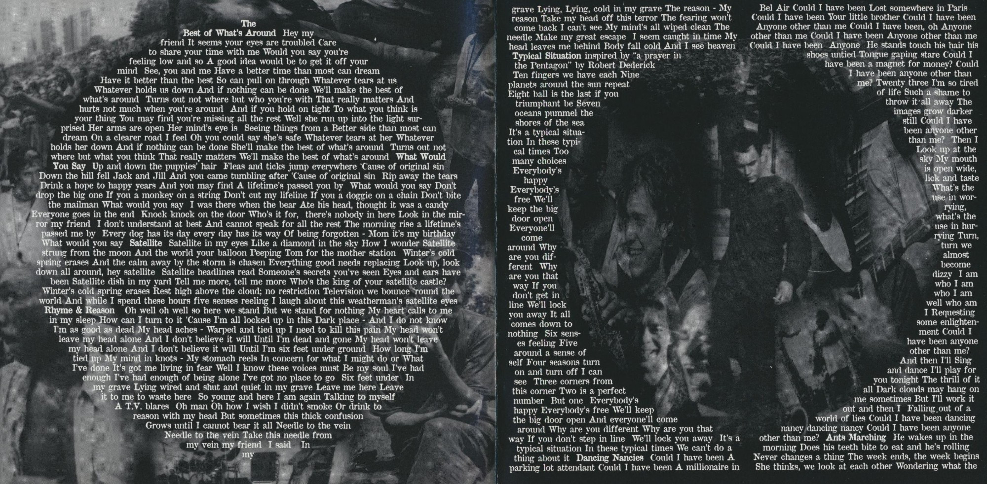 Liner notes from Dave Matthews Band's debut album "Under the Table and Dreaming"