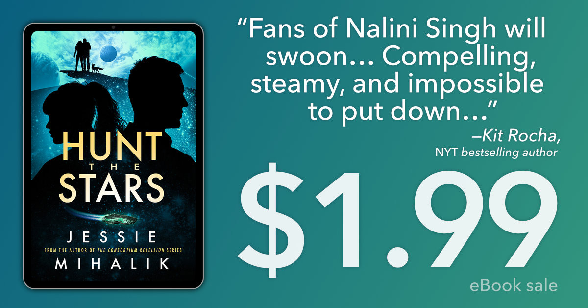 “Fans of Nalini Singh will swoon… Compelling, steamy, and impossible to put down…”
—Kit Rocha, NYT bestselling author

Hunt the Stars is on sale for $1.99! (US ebook, other pricing may vary.)