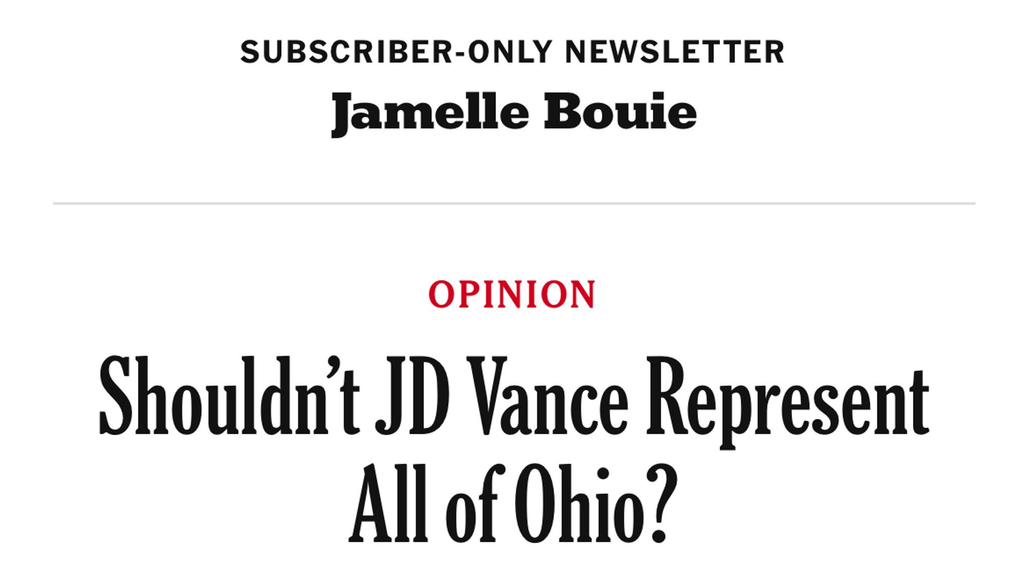 New headline “shouldn’t JD Vance represent all of Ohio?”