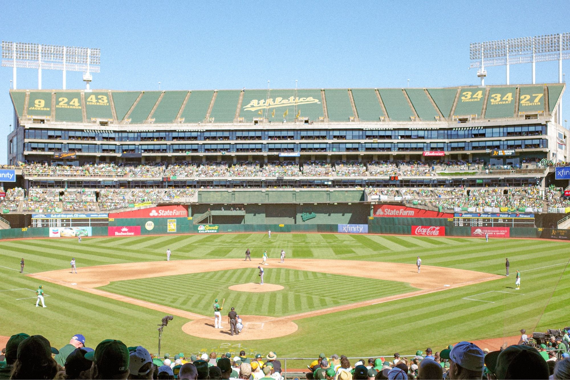 The field at the Oakland Coliseum.