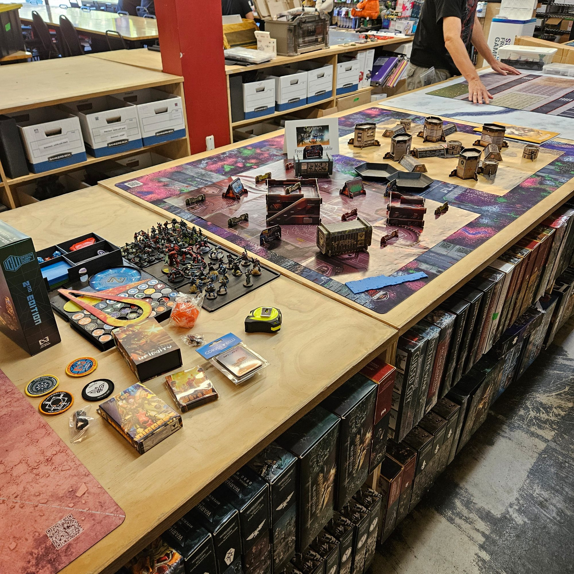 A photograph of two demos for Infinity setup at Red Dragon in Ottawa.
