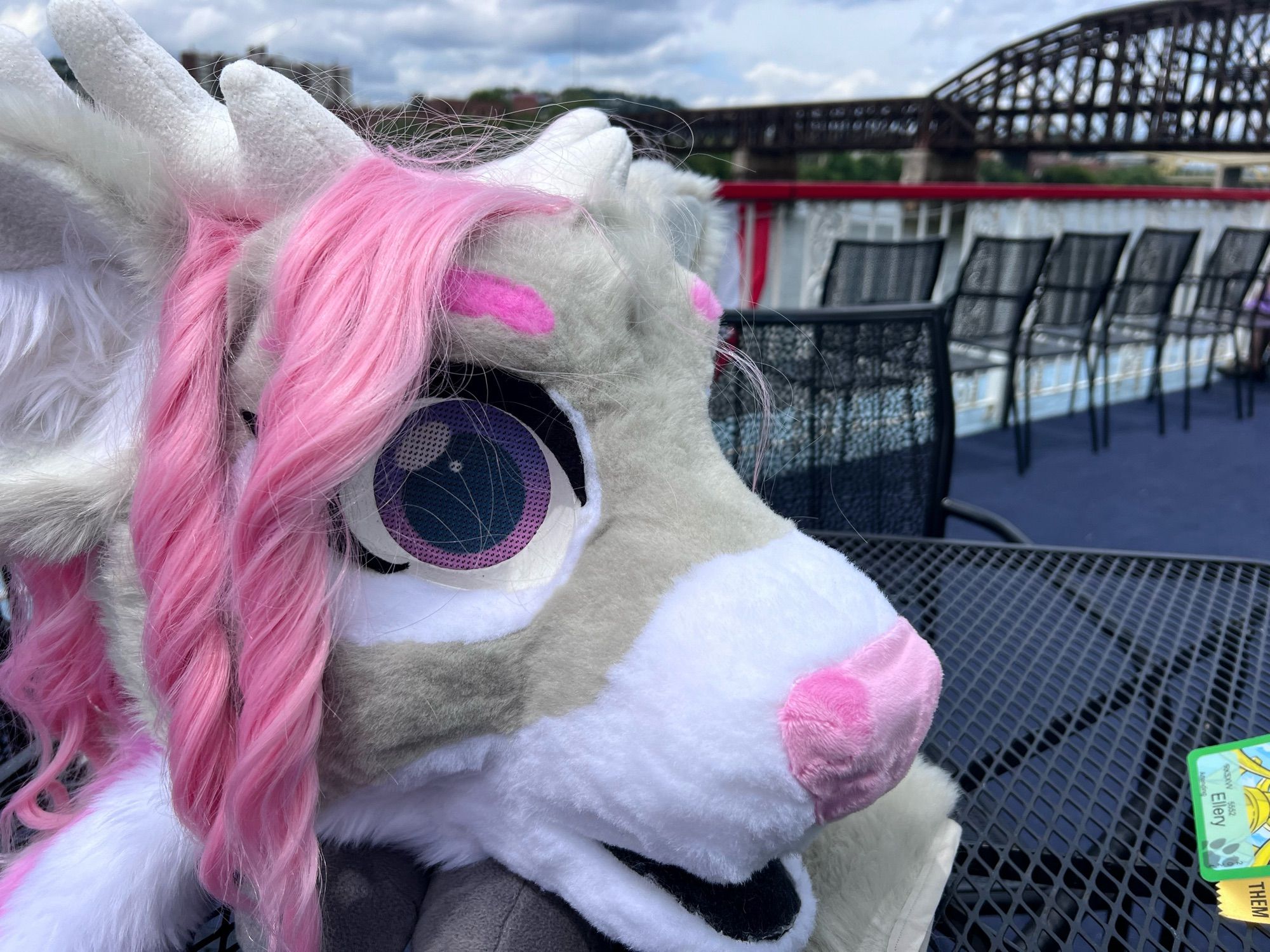 Lysbeth on a boat!