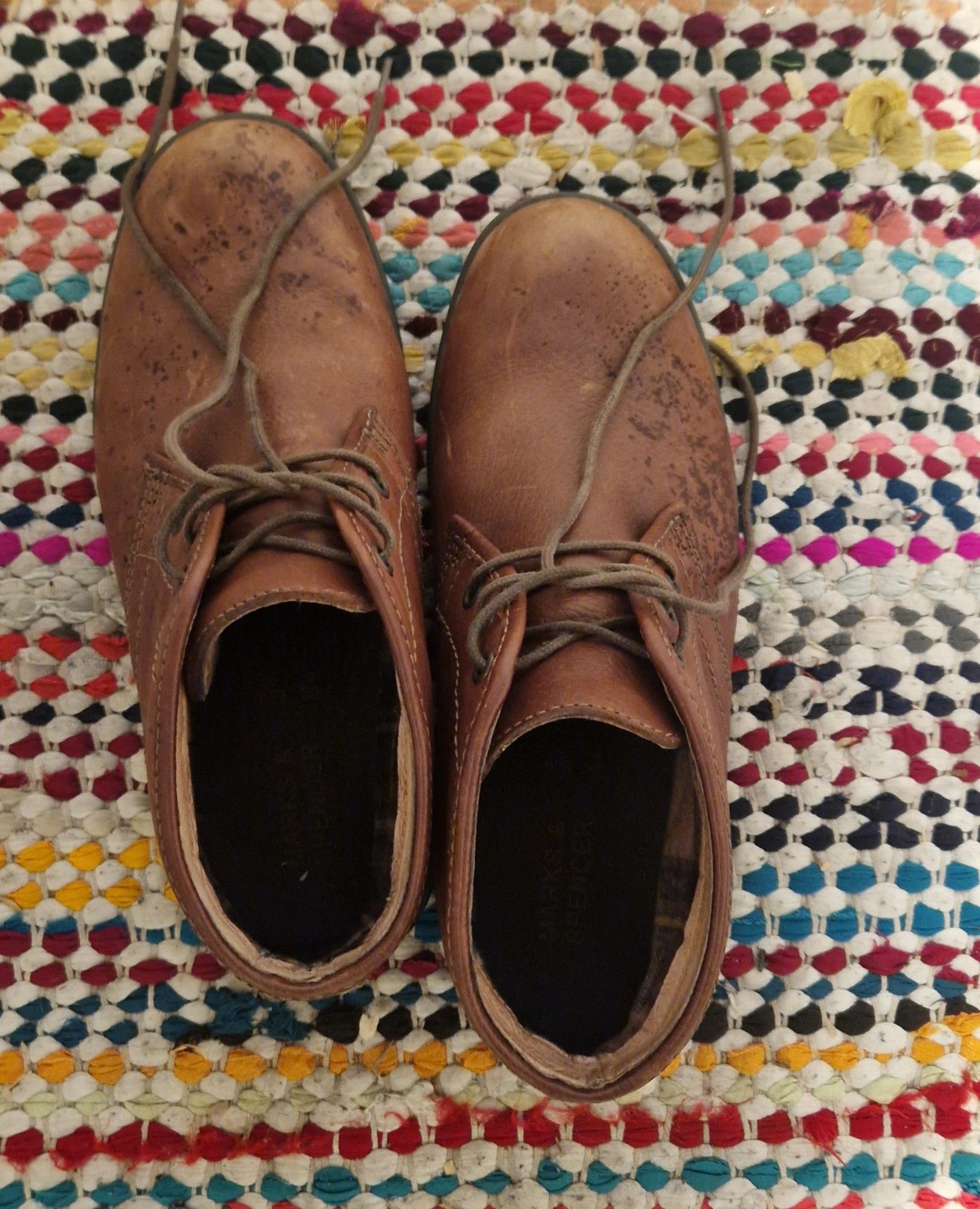 Brown leather shoes from m&s