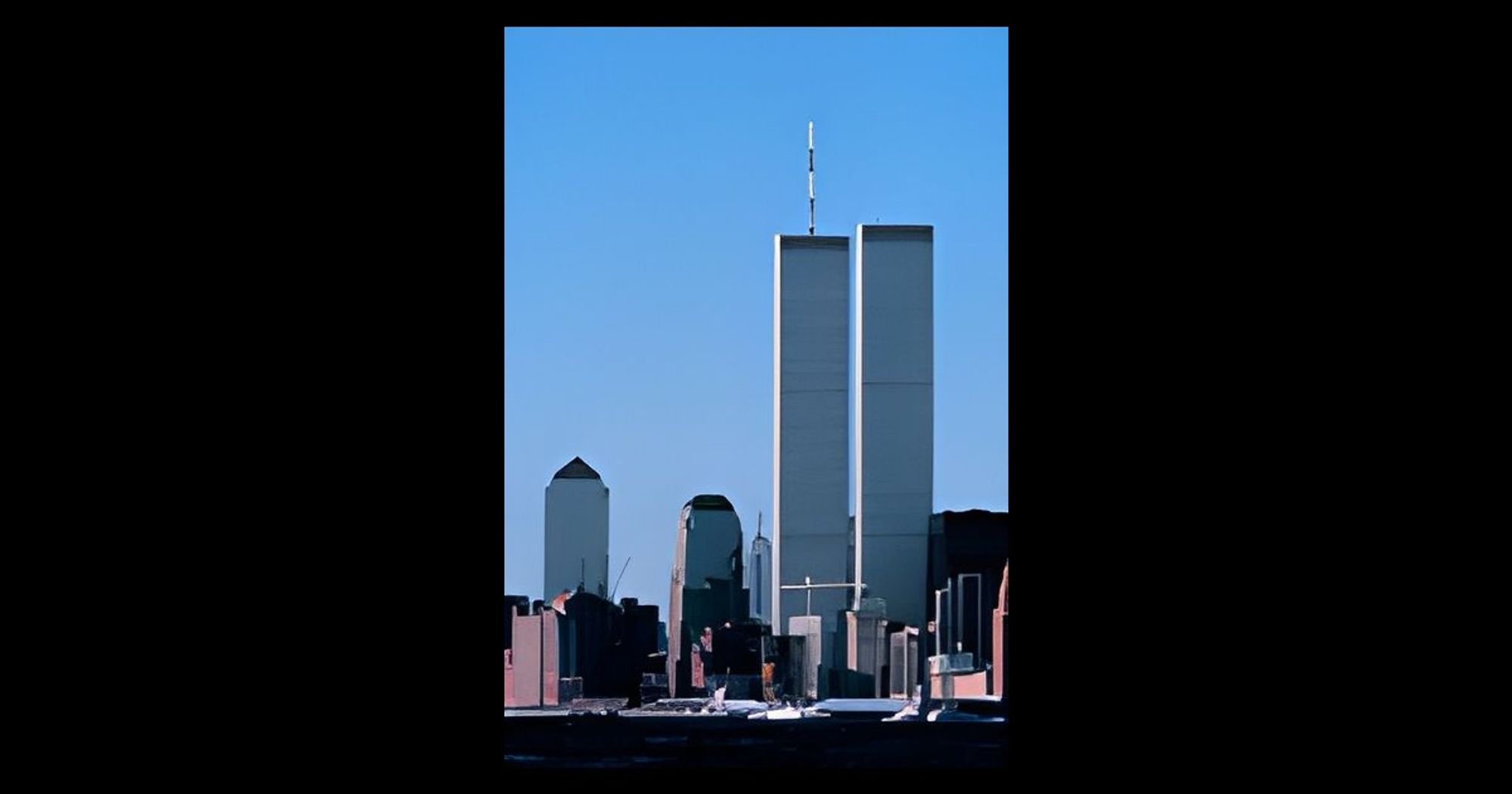 World Trade Center and World Financial Center in Lower Manhattan, c. 2001