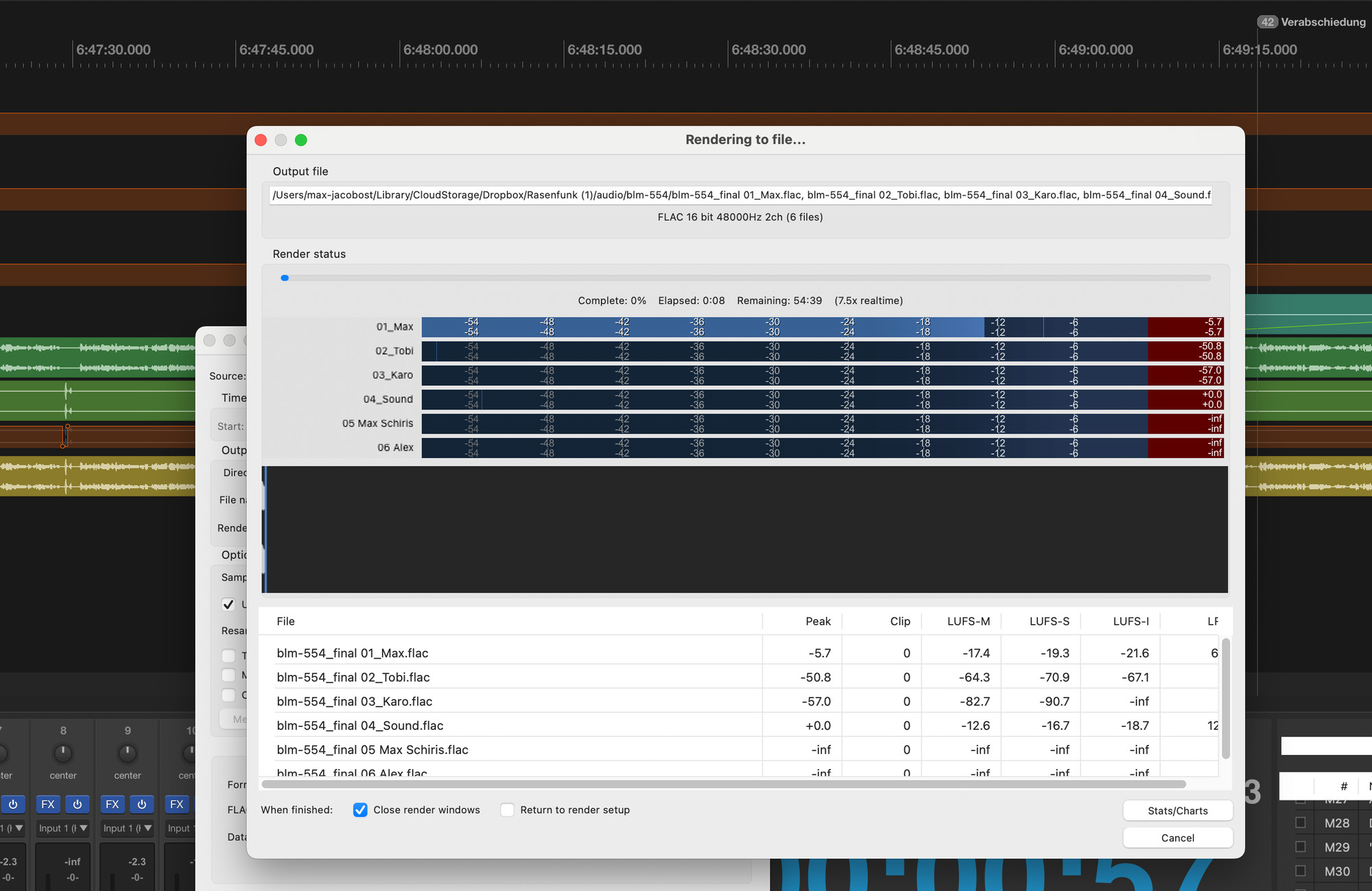 Rendering einer neuen Folge.
