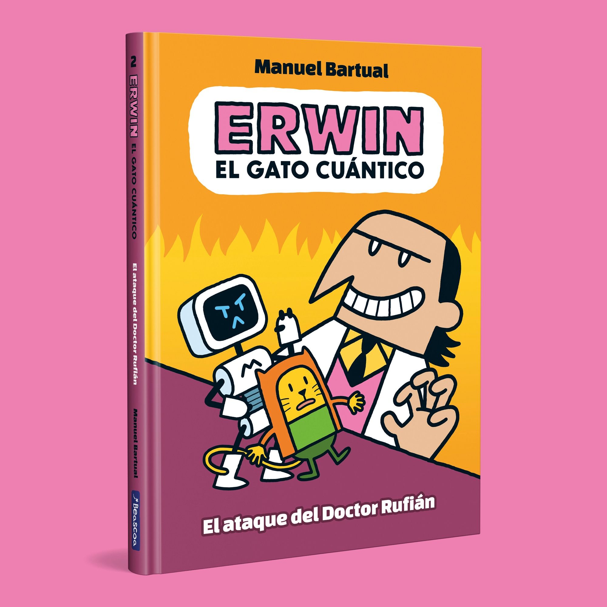 La portada de mi nuevo cómic. En ella, un amenazante Doctor Rufián nos mira con su malvadísima cara a MARVIN y a mí. Con ese título y esa portada supongo que en él aparecerá el Doctor Rufián pero también apareceré yo y aparecerá MARVIN y seguramente tendremos que hacer algo para combatir ese ataque.