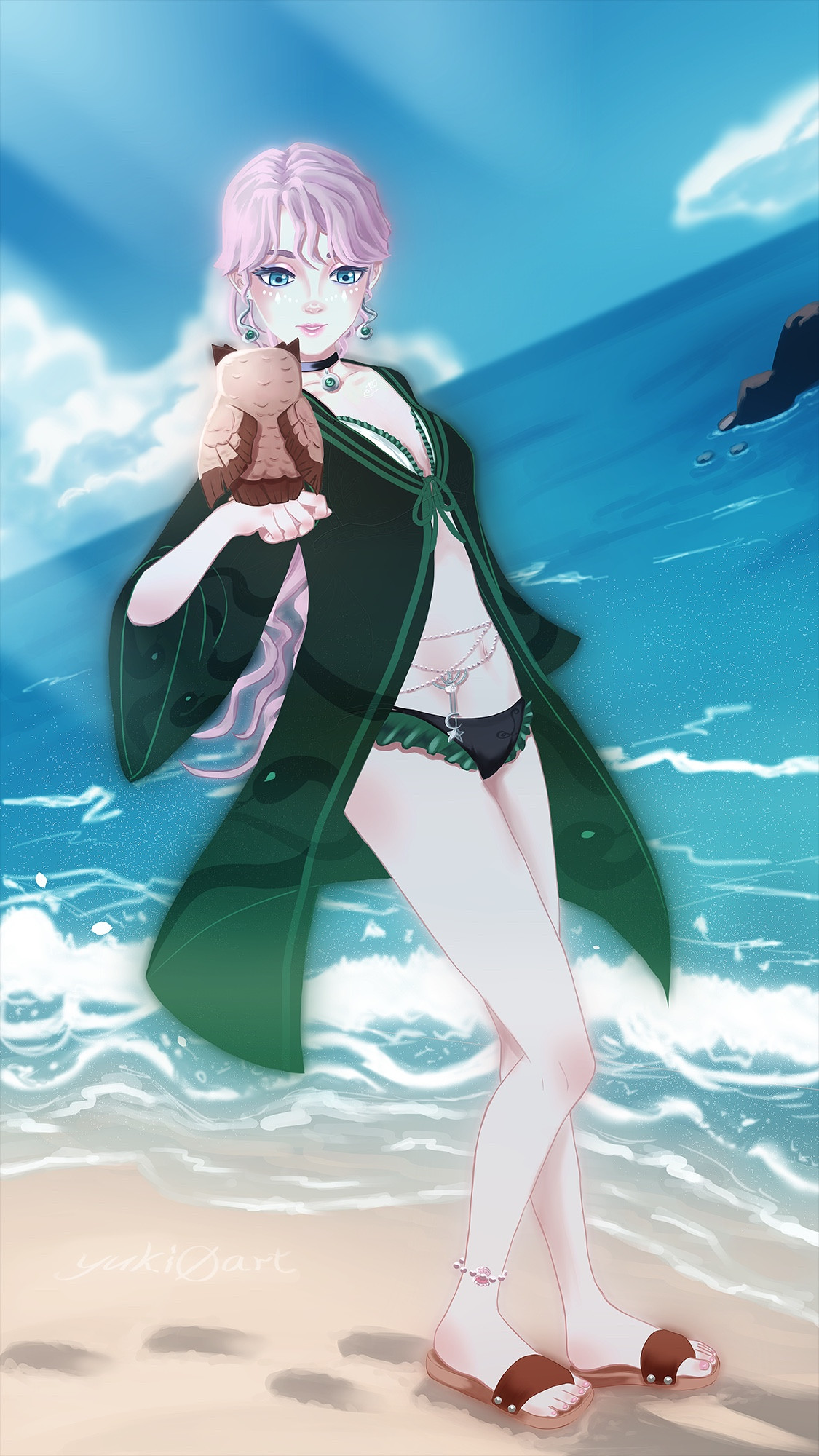 Harry Potter Magic Awakened original Slytherin swimsuit concept in-game Rika Tingle