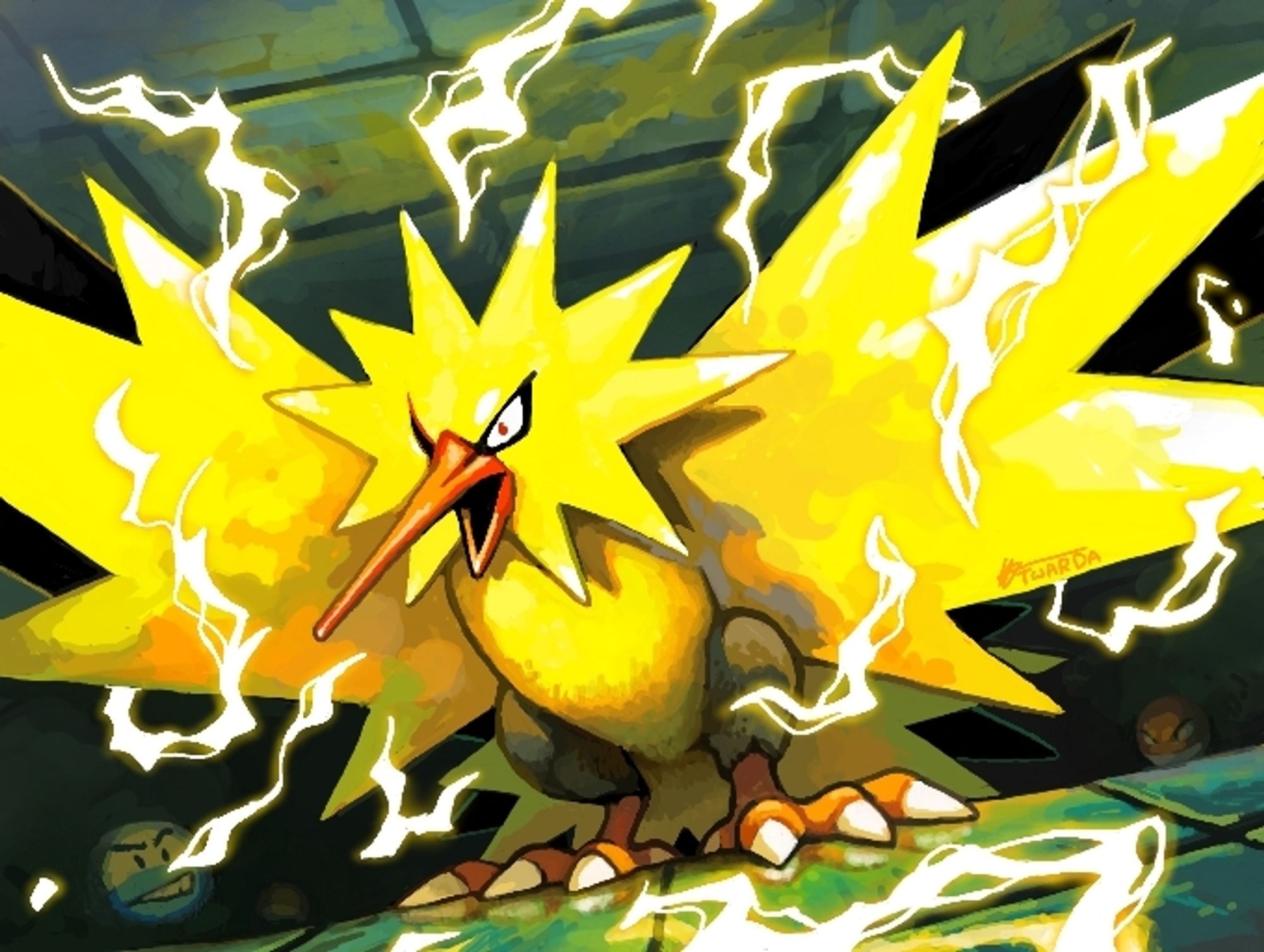 Fanart of a pokemon Zapdos