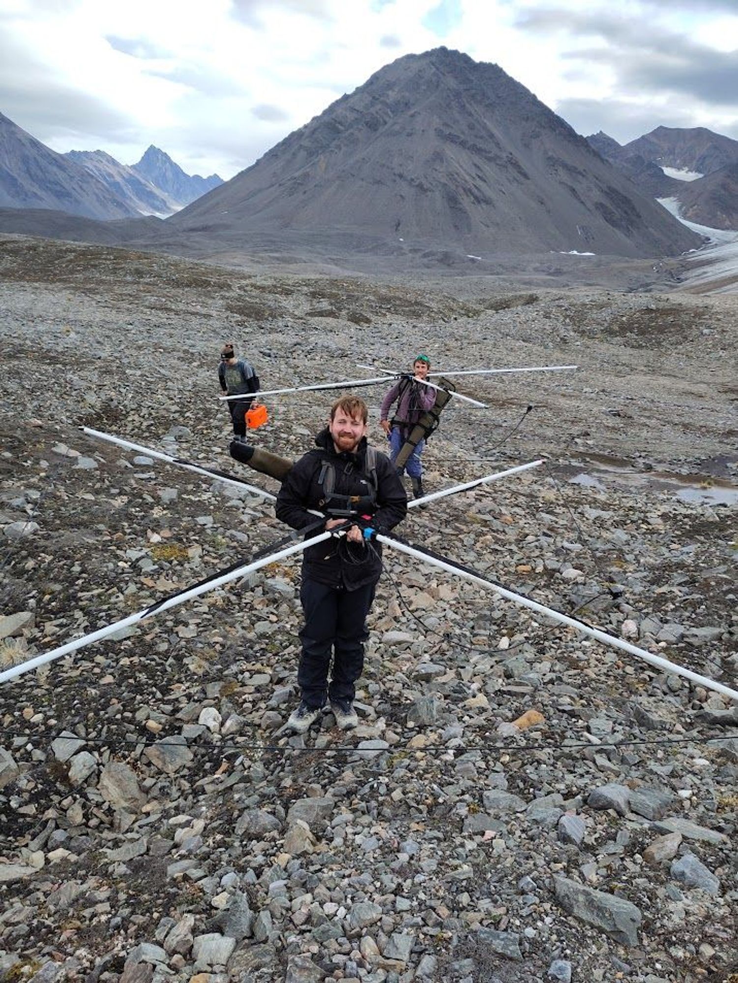 Mihai and the team in Svalbard