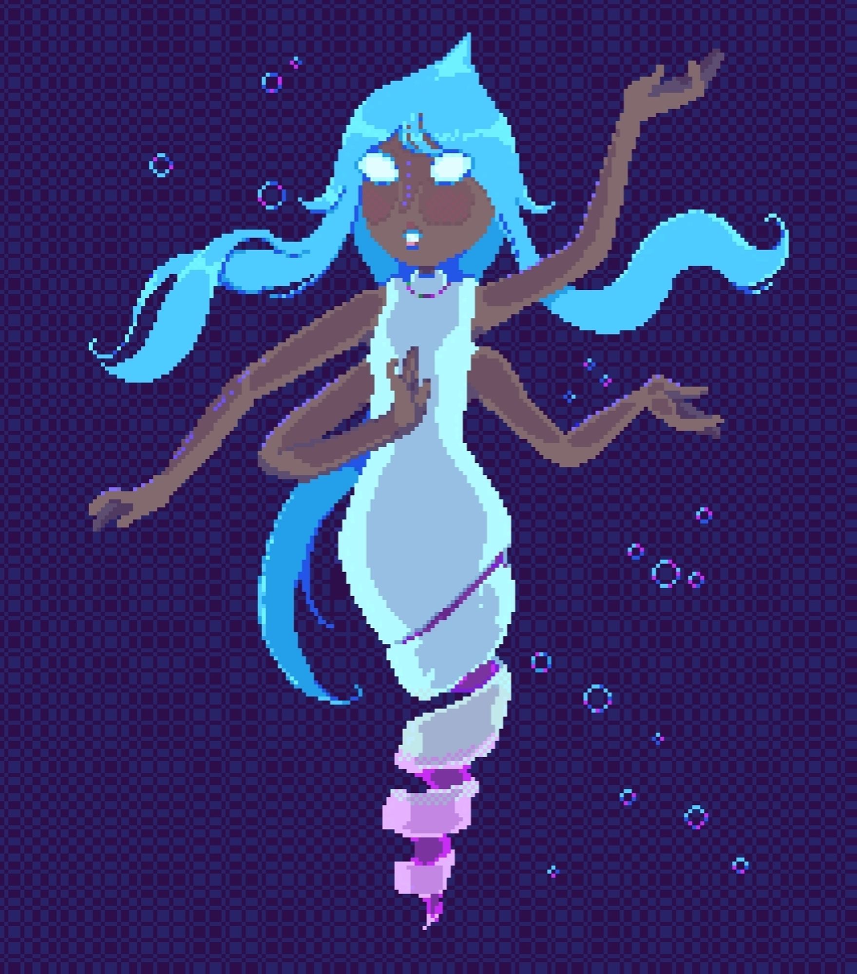 Pixel art of the Great Fairy from the Wind Waker