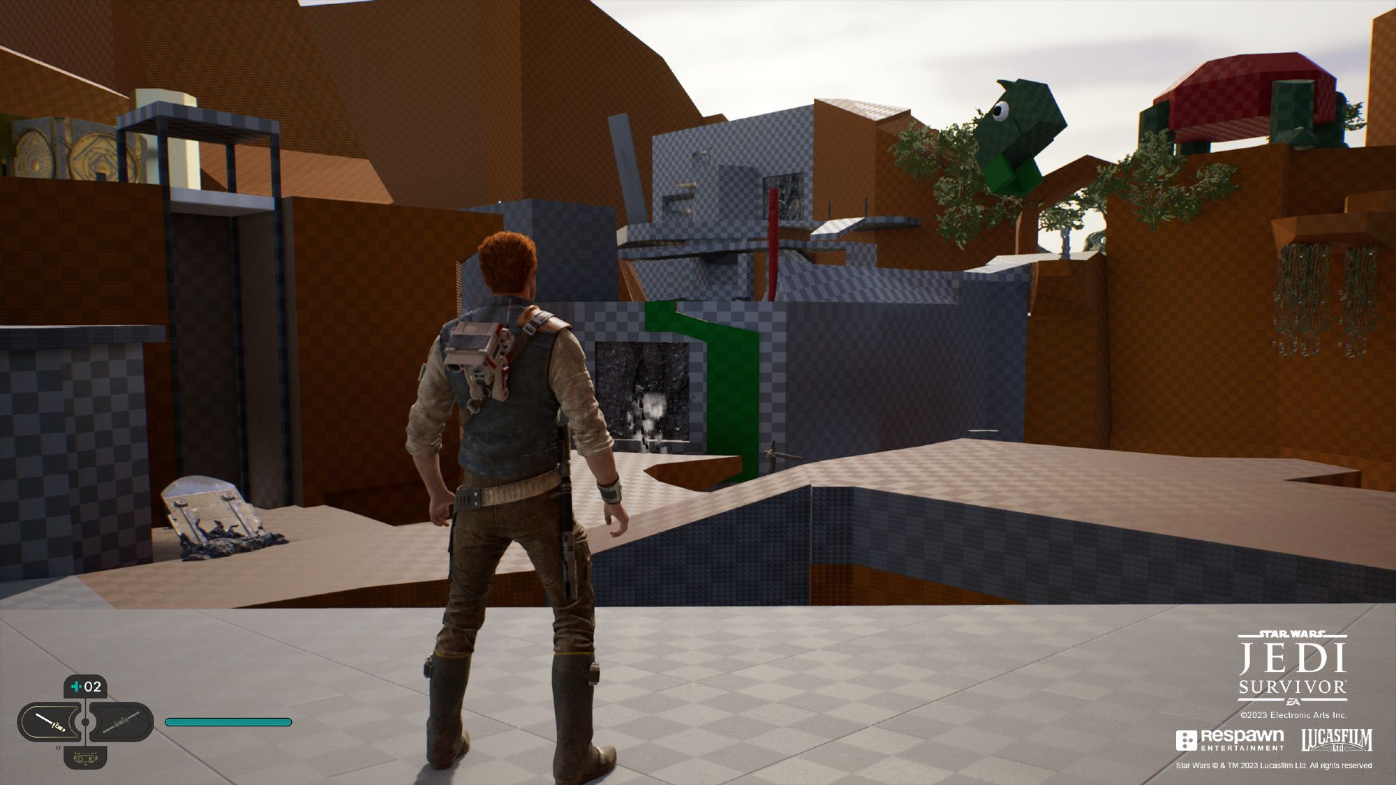 Vista from the center of Dredger Gorge - Blockout Version