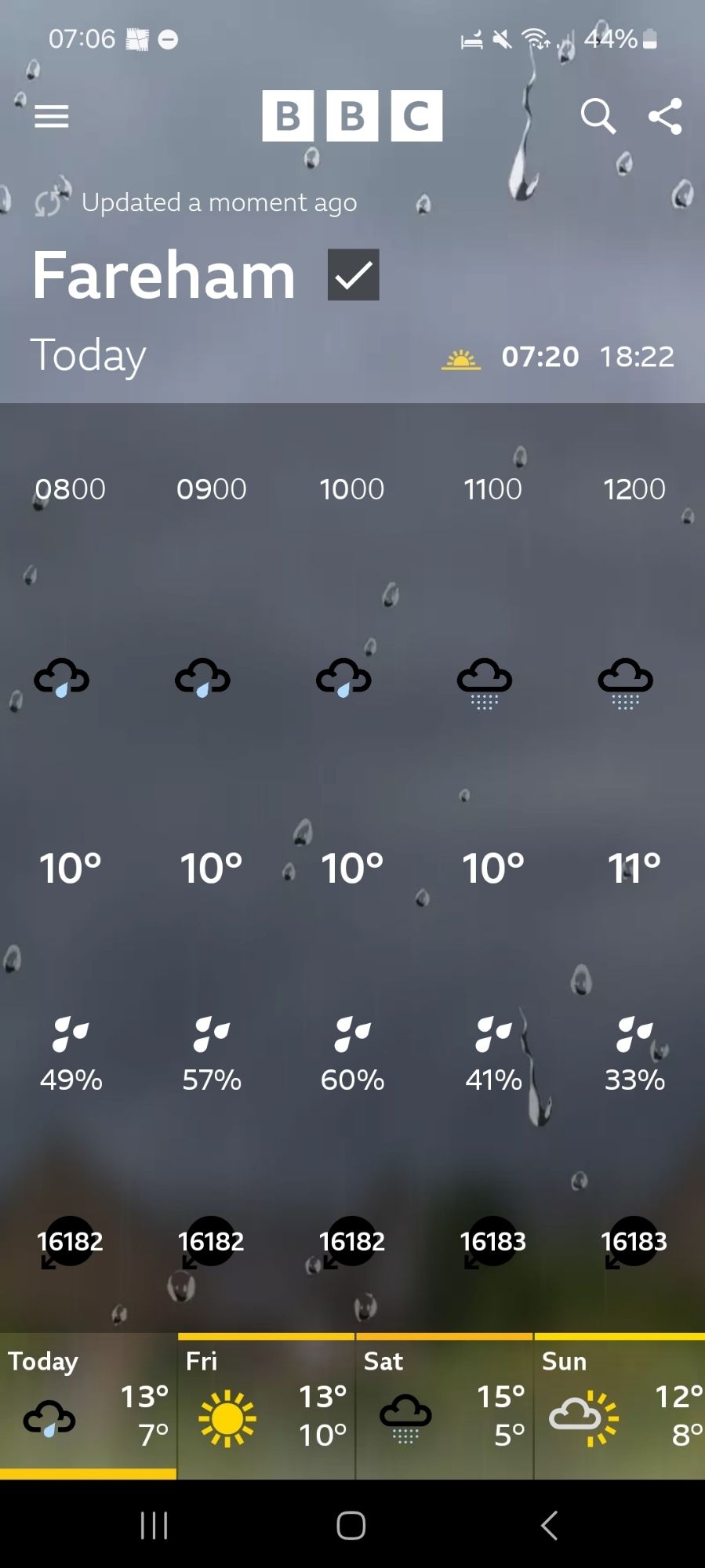 Apparently it's going to be 16,182 mph winds in Fareham today.