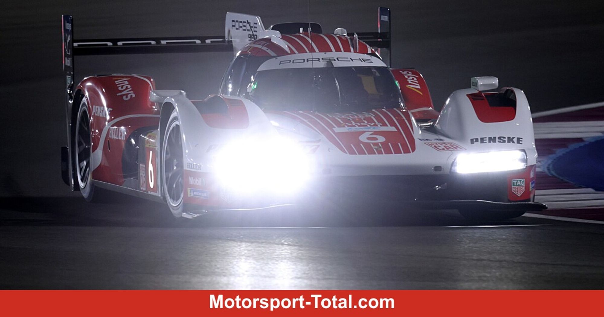 Der siegreiche Porsche von Andre Lotterer, Kevin Estre und Laurens Vanthoor beim WEC-Saisonauftakt in Katar