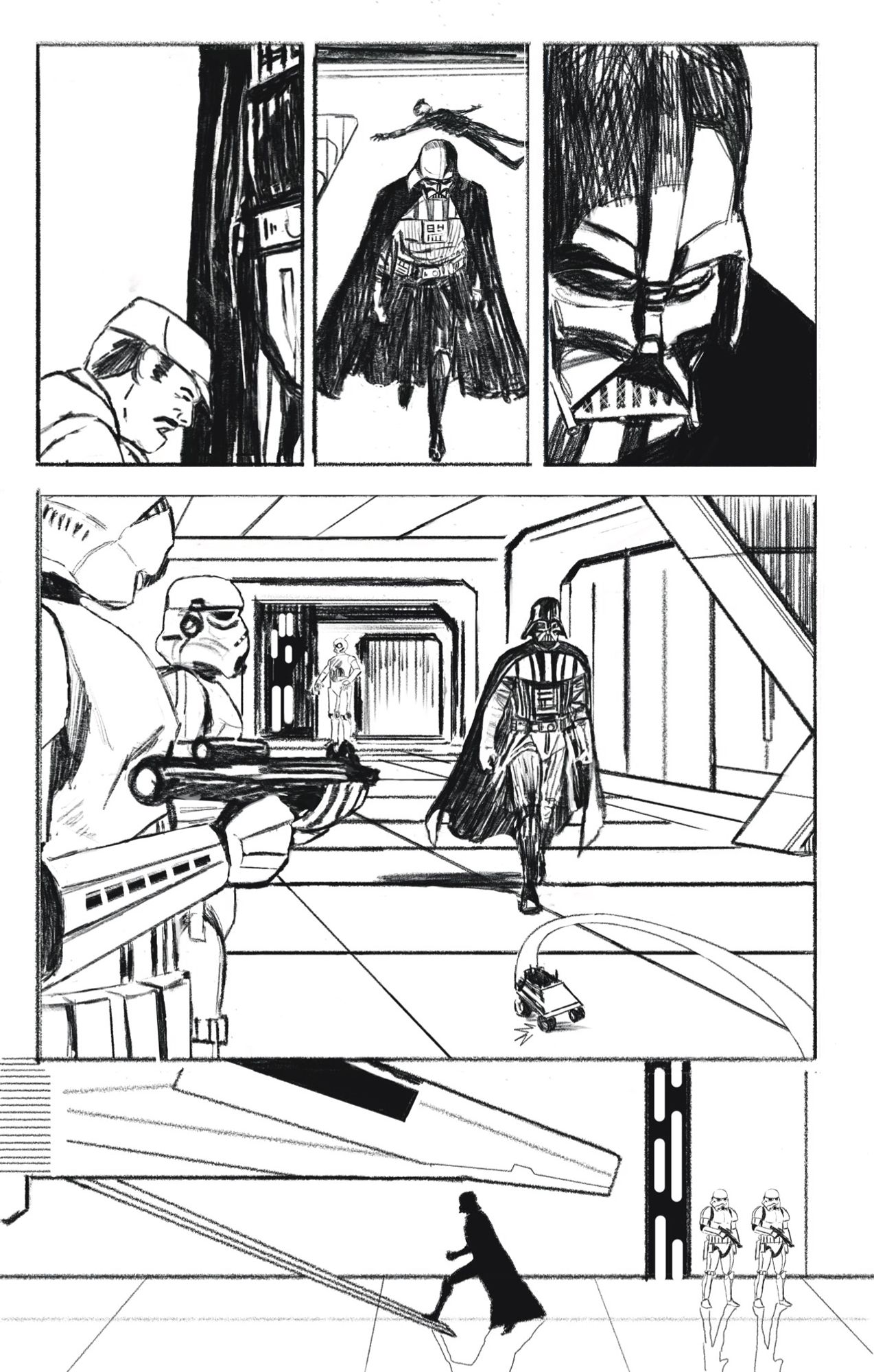 Star Wars Darth Vader Pencils in procreate Page 3 by Niall O’Rourke