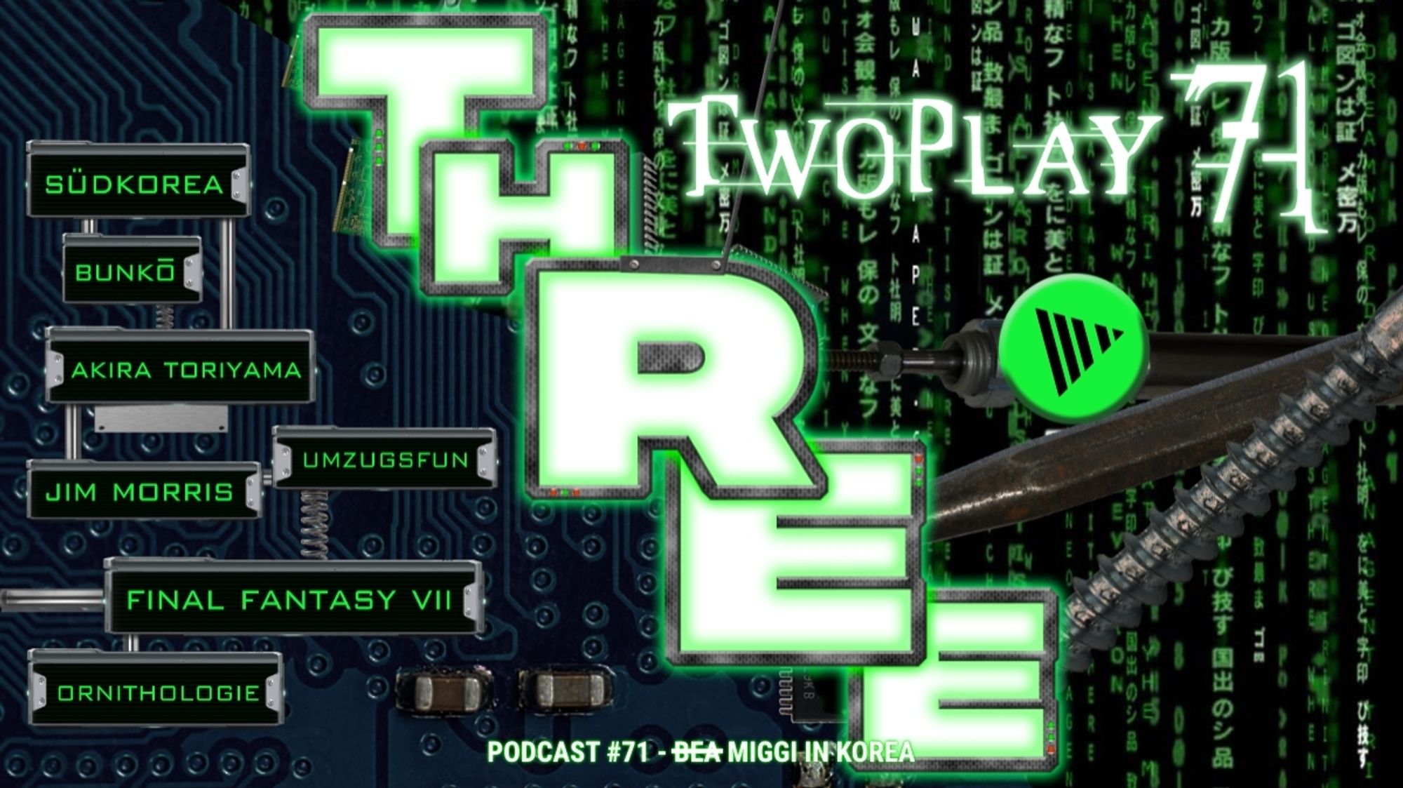 Podcast Artwork zur 71. Folge des ThreeTwoPlay Podcast