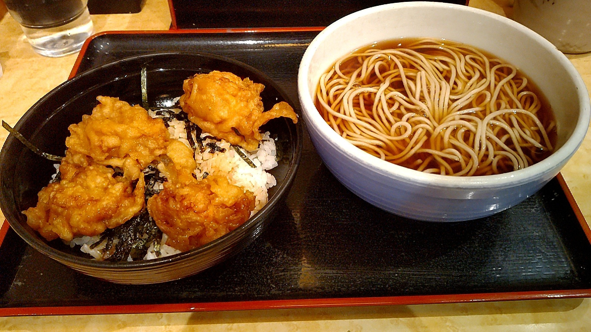 小諸そば　鳥から丼セット