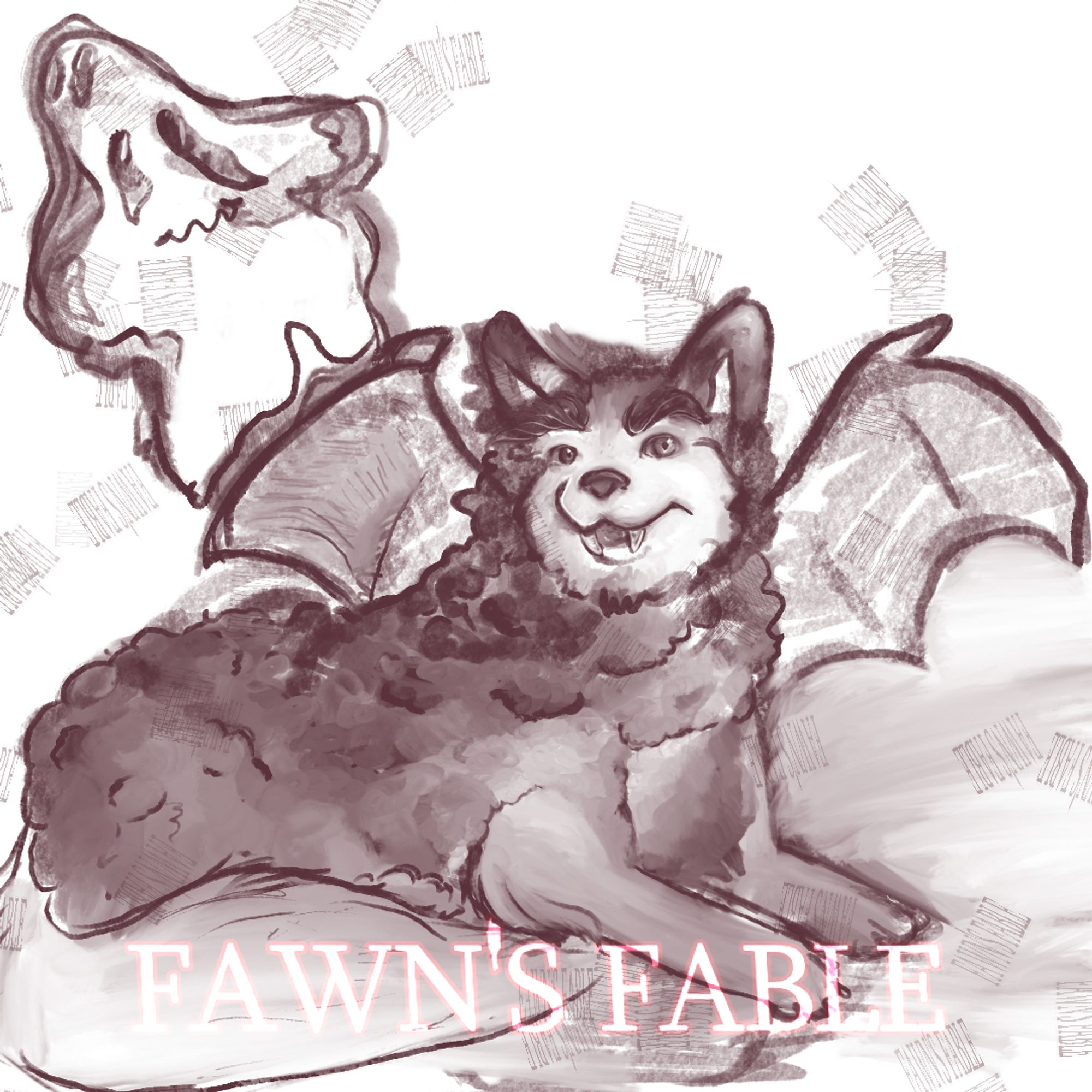 A spooky werewolf-sheepdog and melty ghost pose adorably