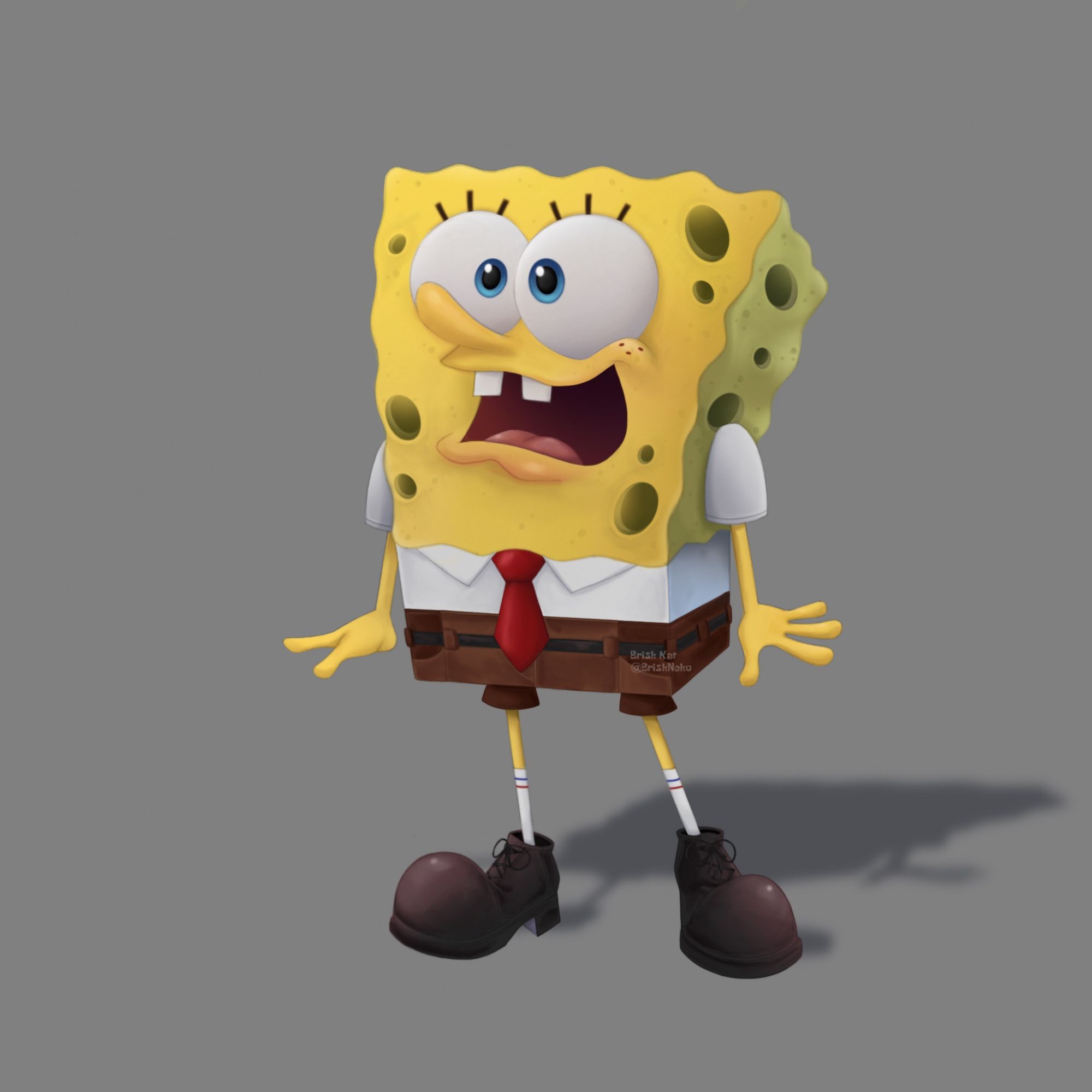 SpongeBob SquarePants drawn in my 4th art style. Design based on the pilot episode Help Wanted.

AS4 means Art Style 4