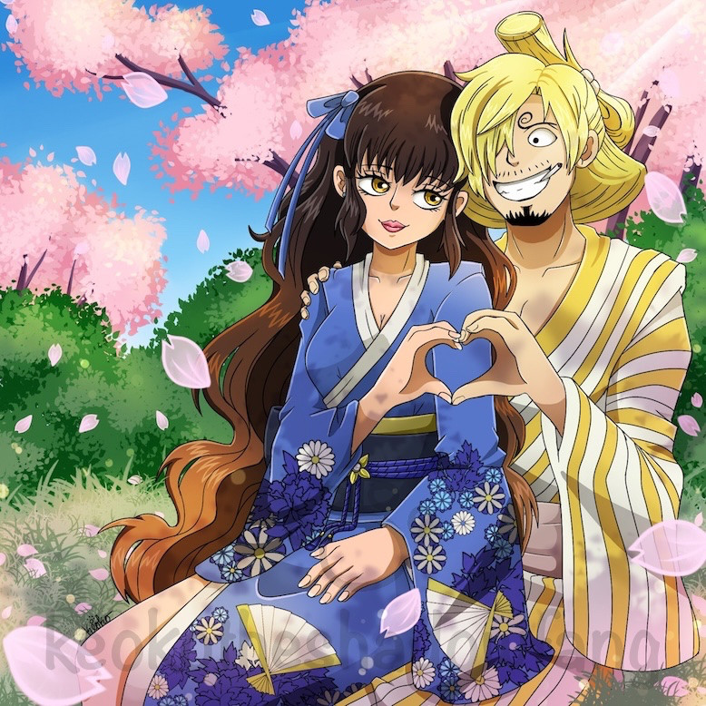 Sanji and Loreley in Waco enjoying the sakura blossoms