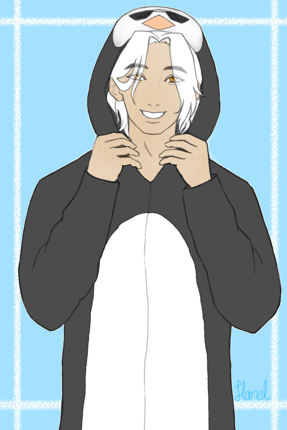 Pengie Gijinka in a Penguin Onesie 