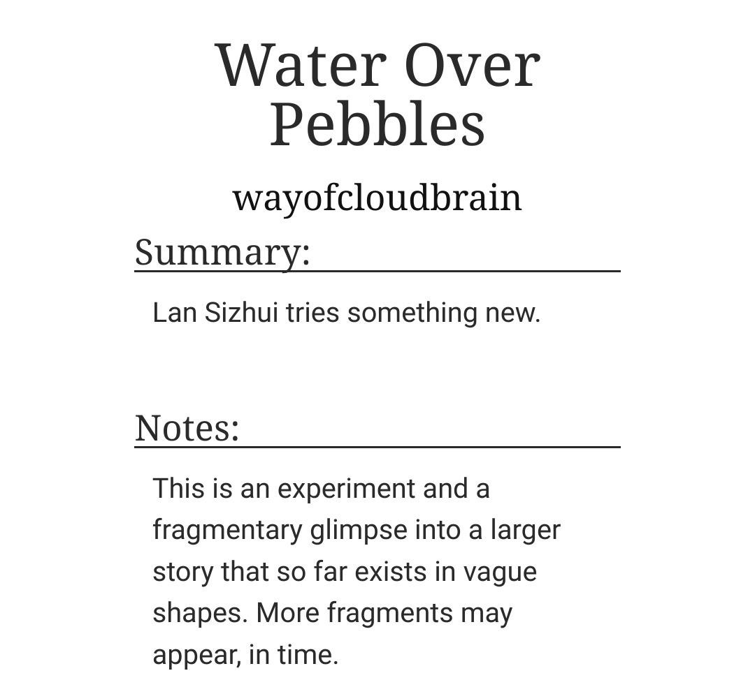 Screenshot of title and summary on AO3.