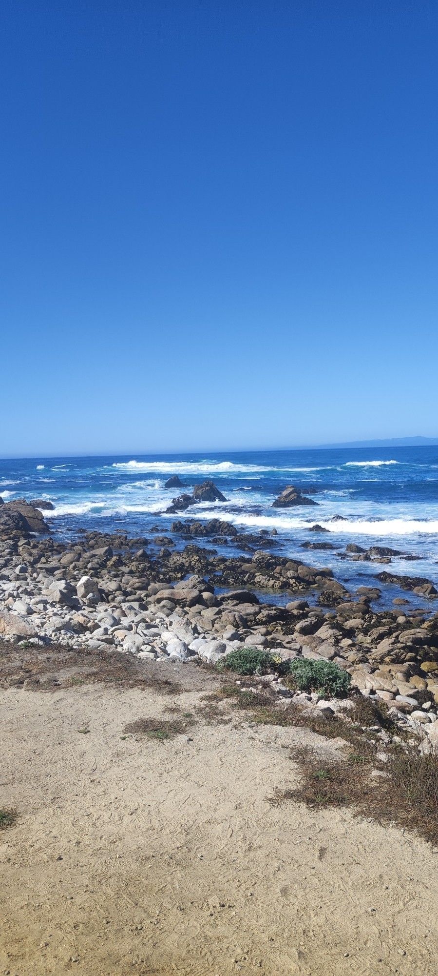 Strandabschnitt entlang des 17-Mile-Drives auf dem Weg von San Francisco nach Los Angeles