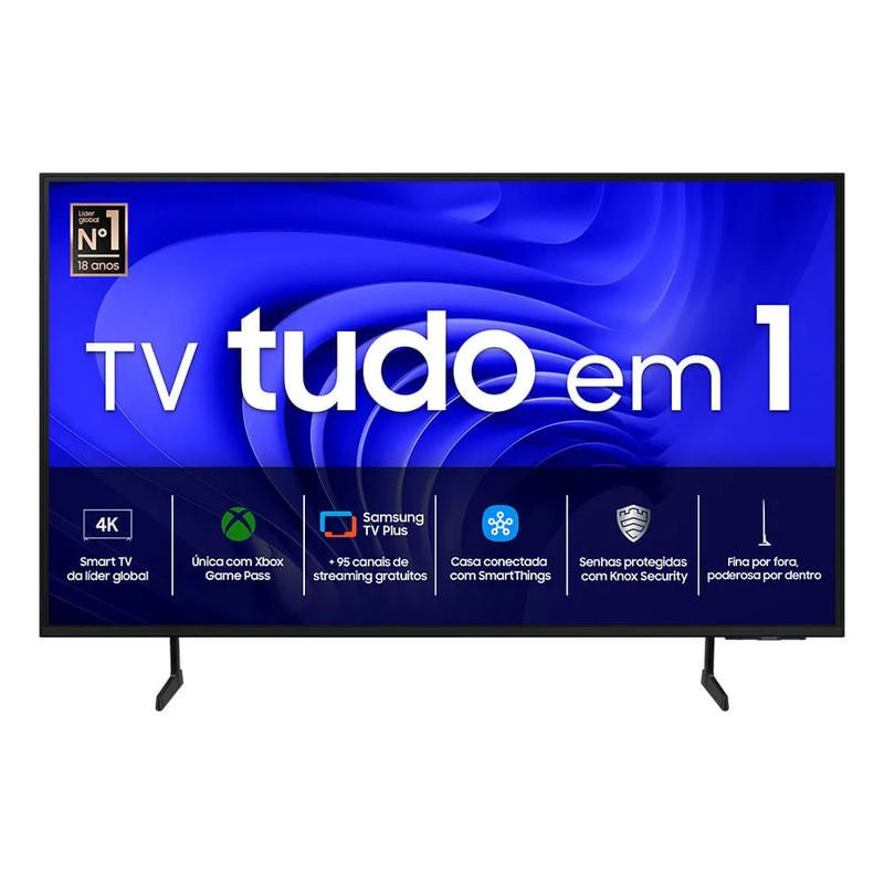 Samsung Smart TV 70 UHD 4K 70DU7700 2024, Processador Crystal 4K, Gaming Hub, AI Energy Mode, Controle SolarCell, Alexa built in