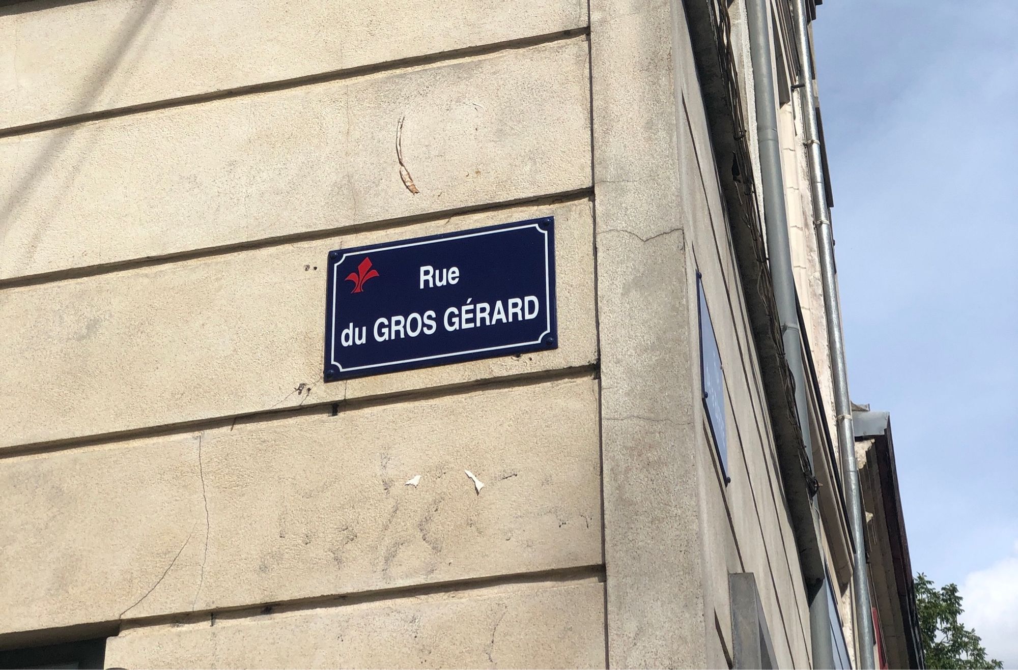 Plaque de la rue du Gros Gérard