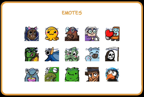 Bilder von verschiedenen Emotes.