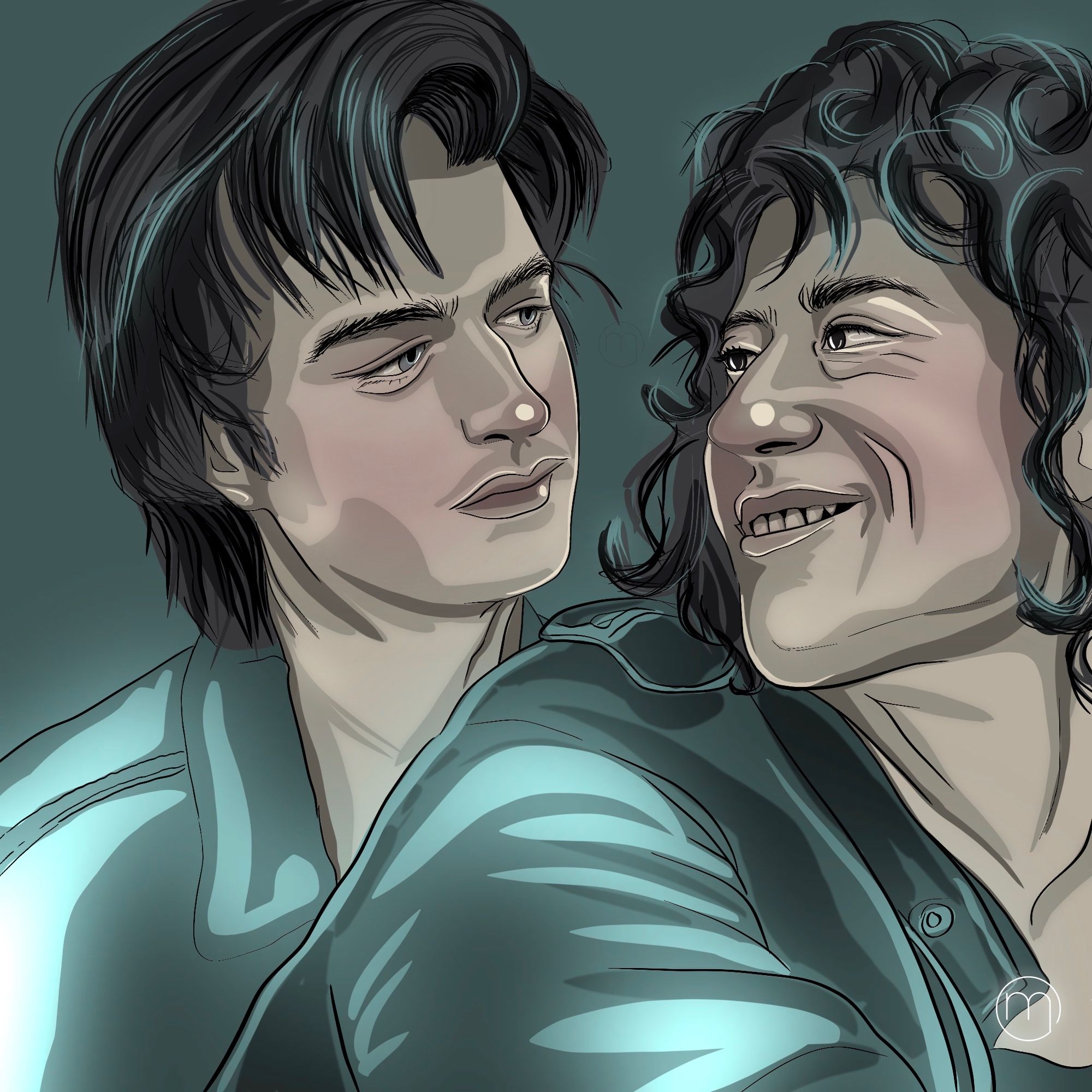 Stranger Things Artwork of Steve and Eddie by May