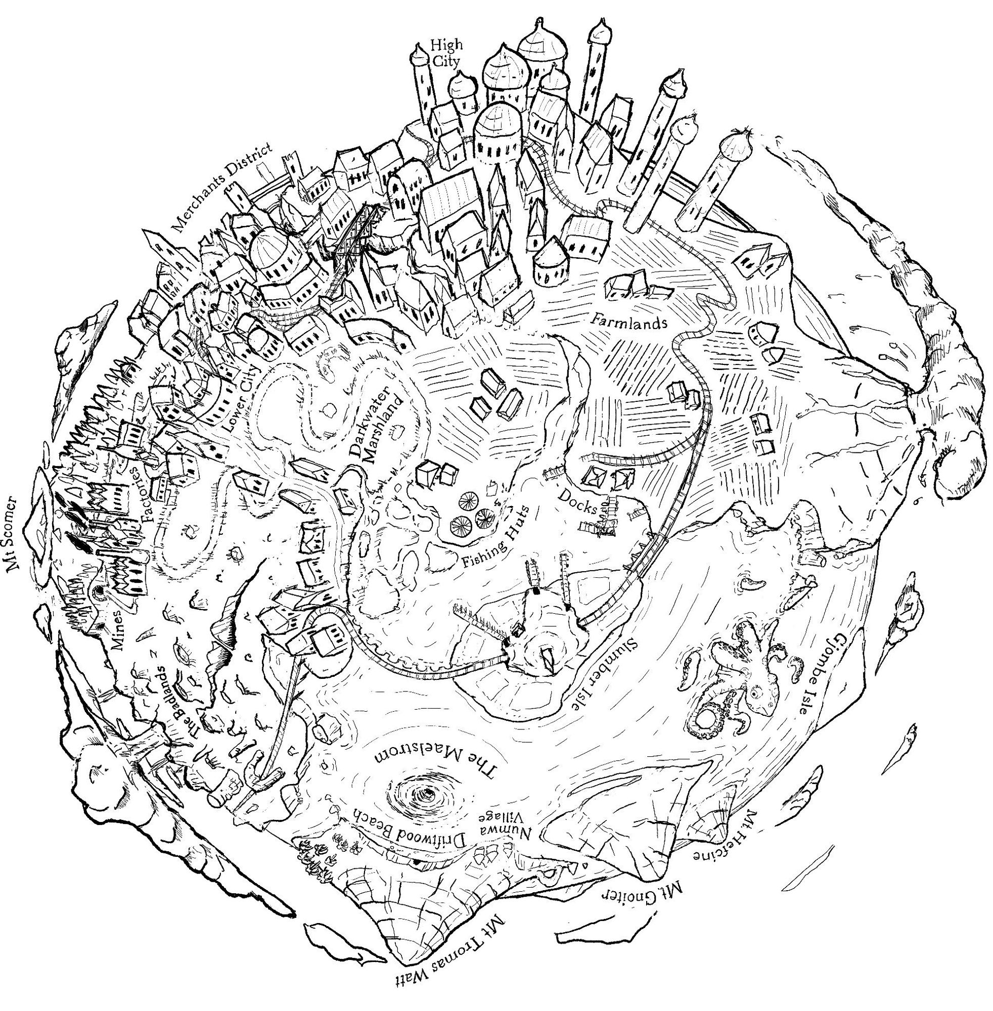 Sketch of an asteroid city