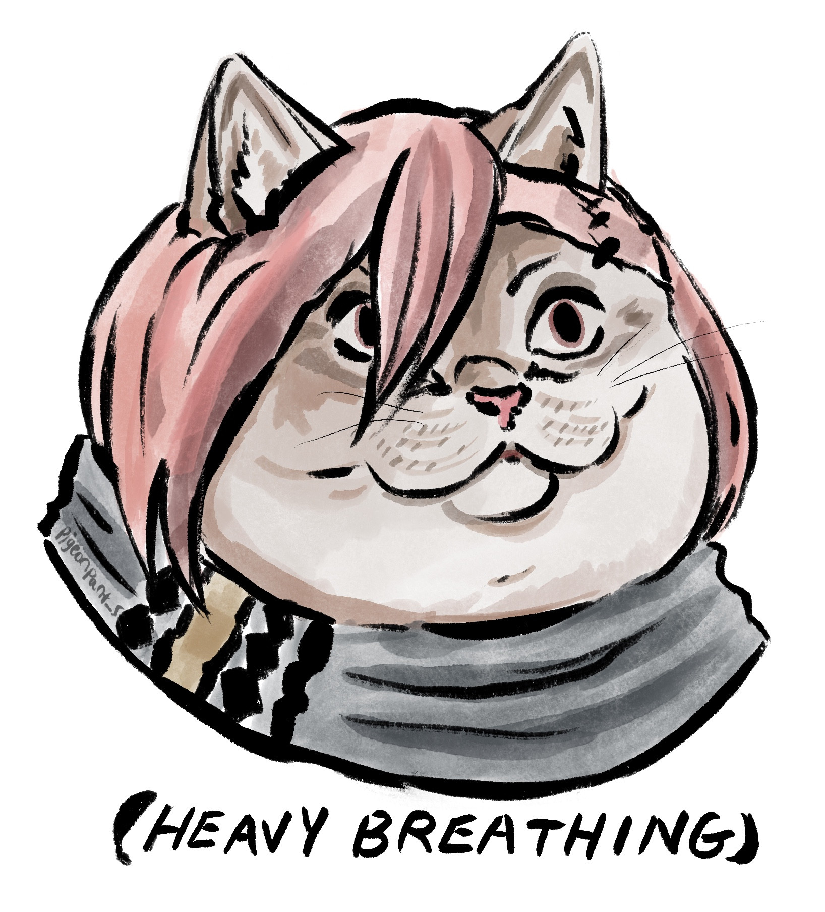 Heavy breathing cat but it’s graha Tia