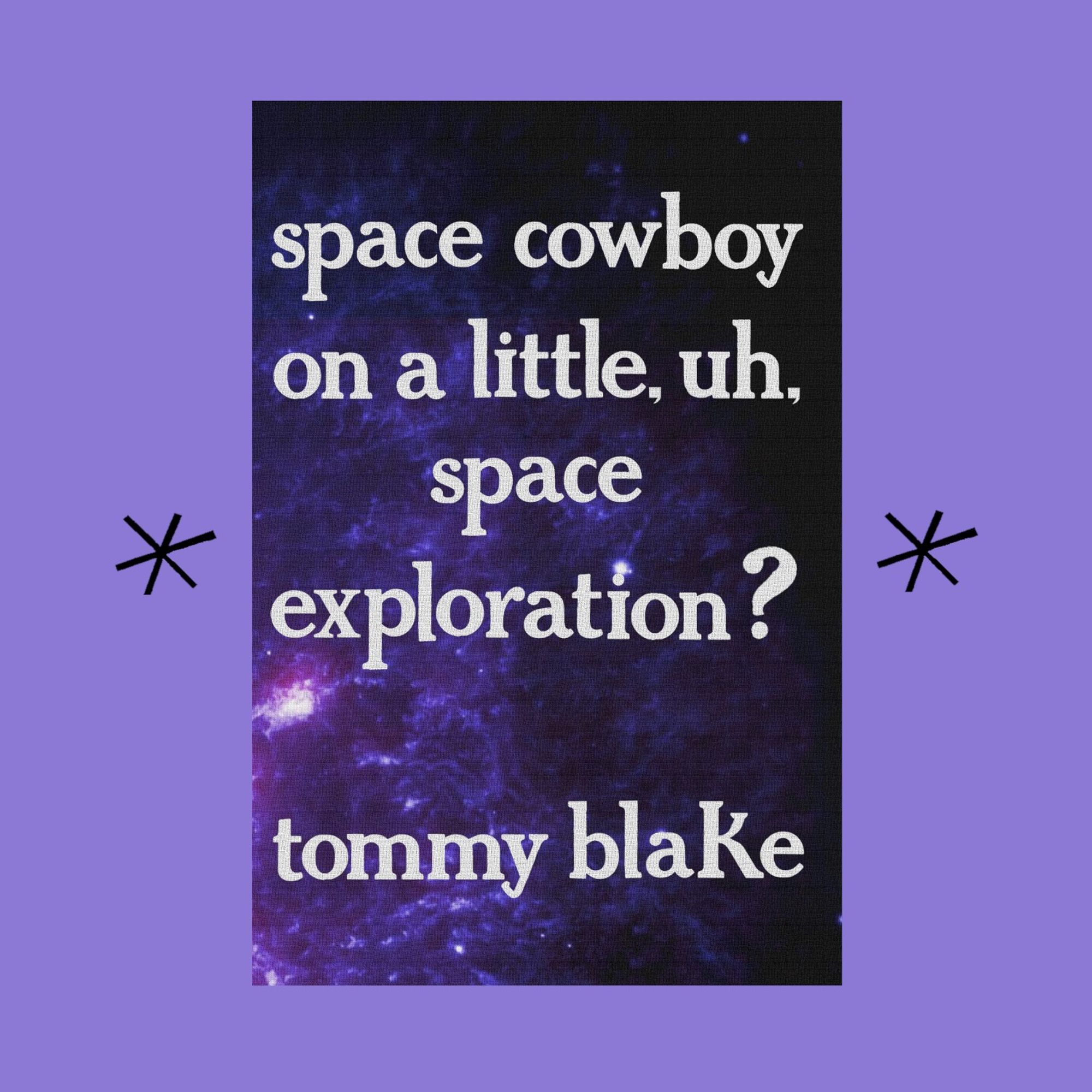 space cowboy on a little, uh, space exploration? (title card)